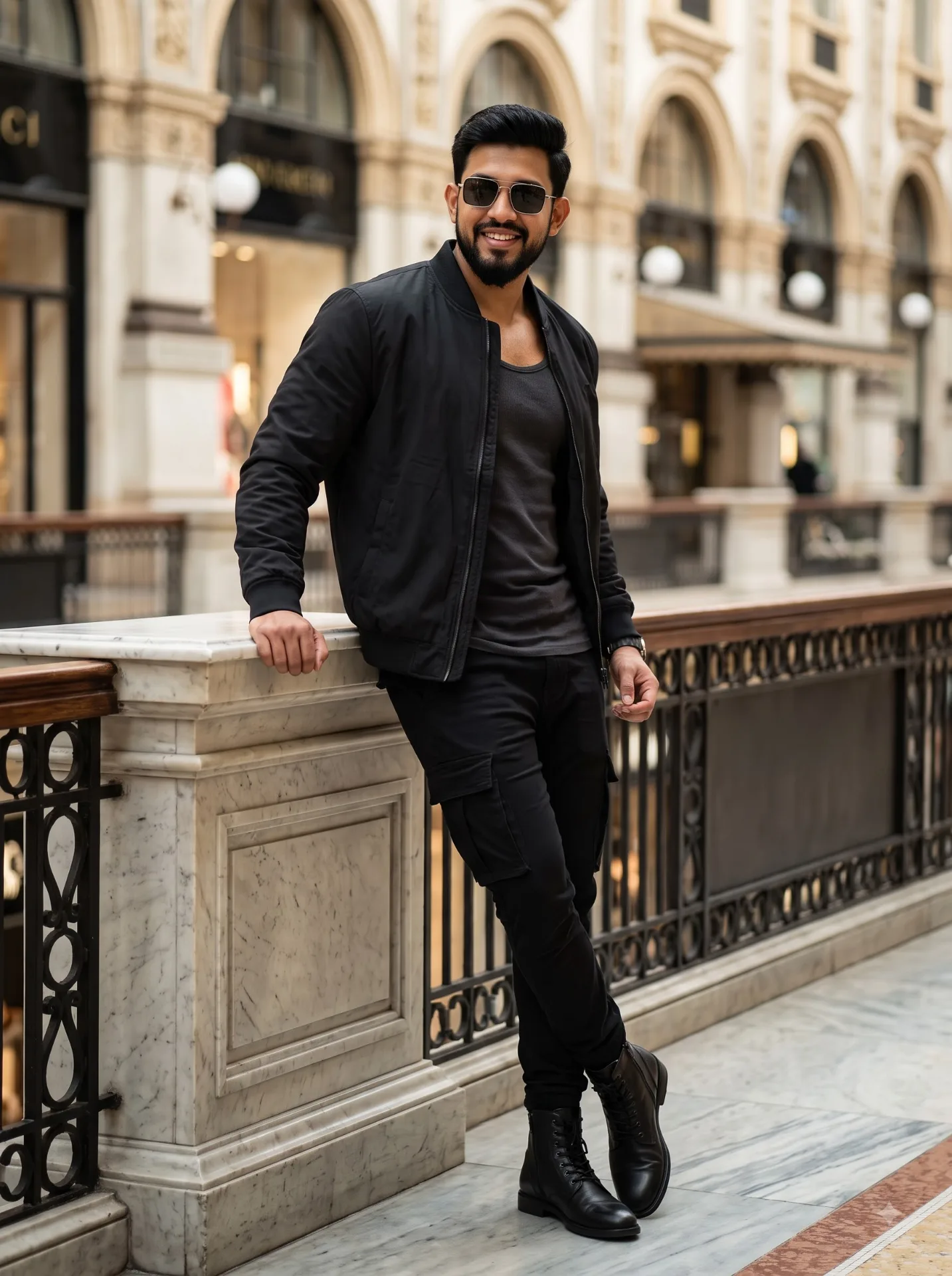 Ultra-detailed portrait of stylish man