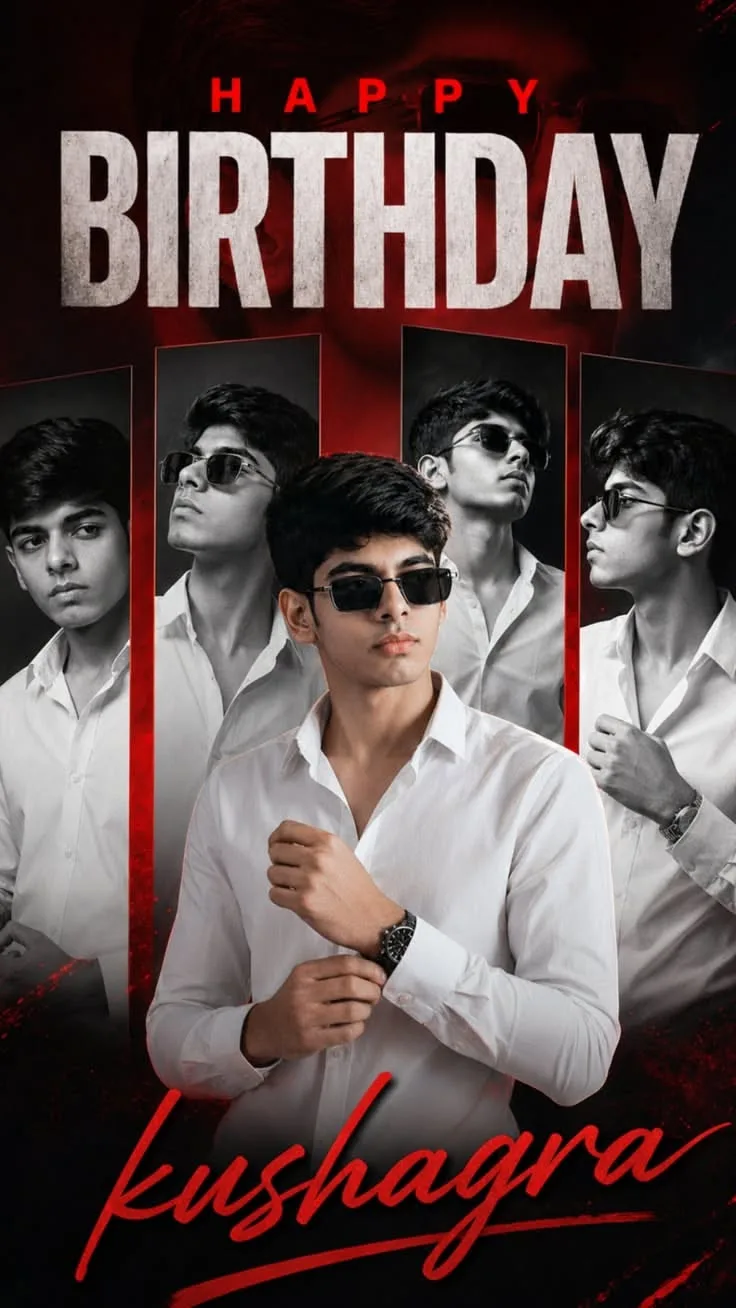 Cinematic Red & White Theme Multi-Pose Poster