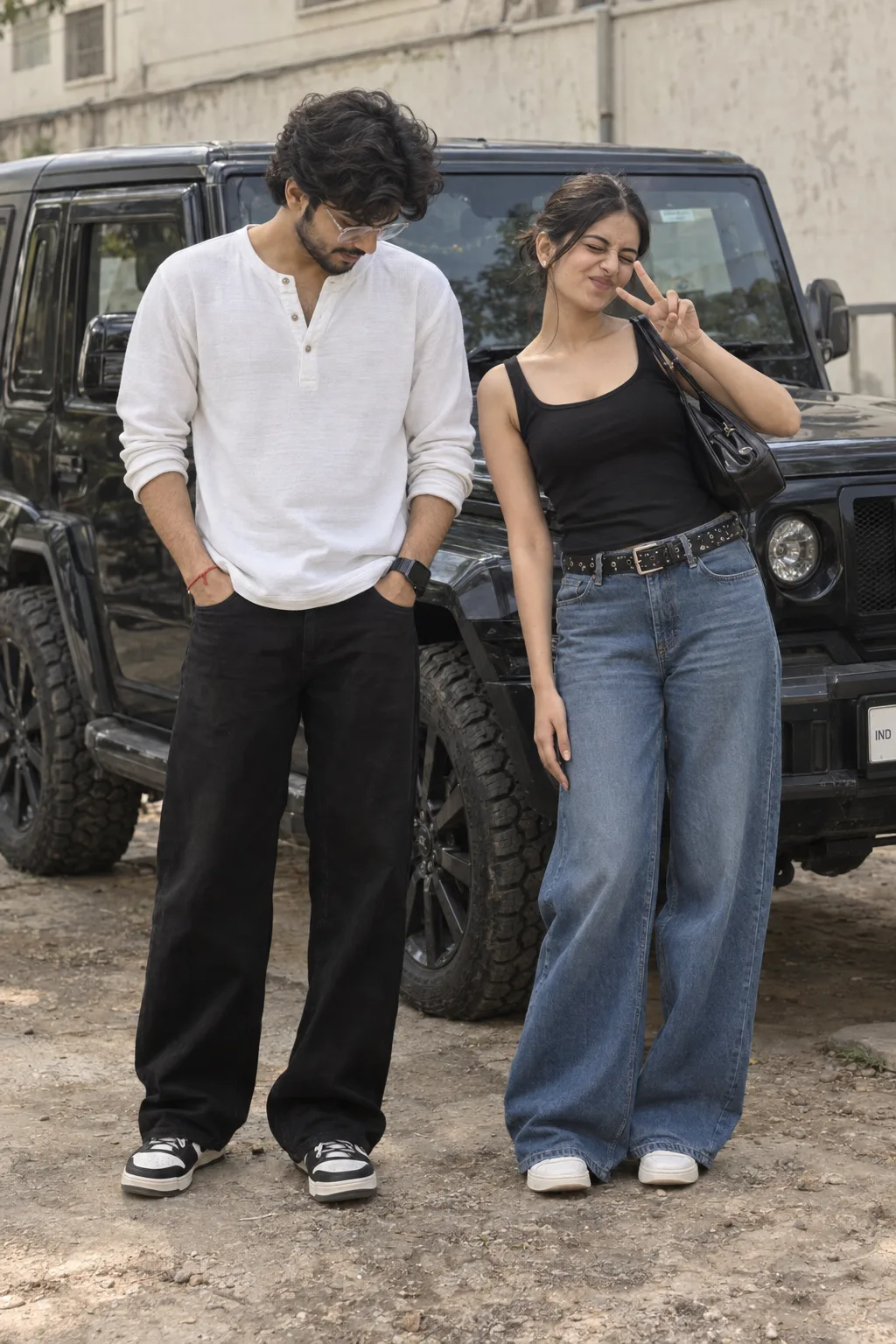 Ultra realistic photo realistic full body portrait of a young couple