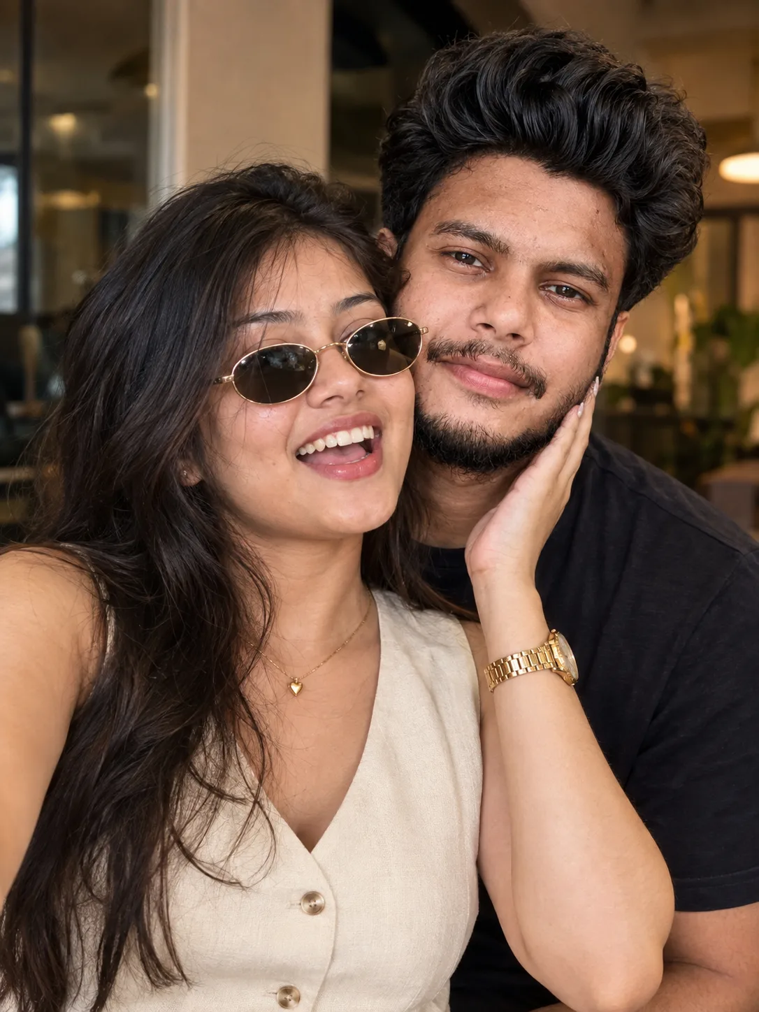 Happy Couple Close-Up Portrait