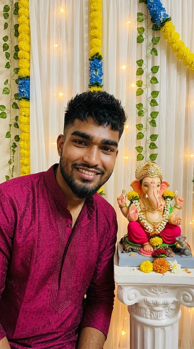 Festive Bal Ganesha Home Celebration