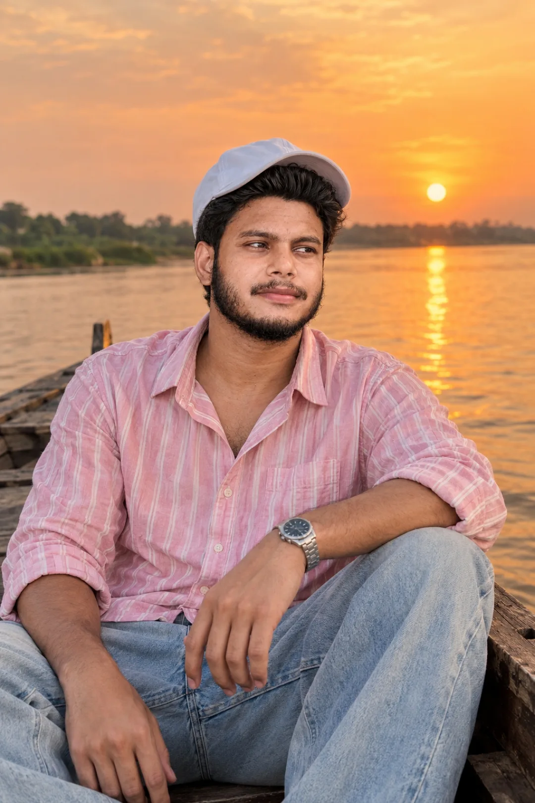 Golden Hour Boat Portrait