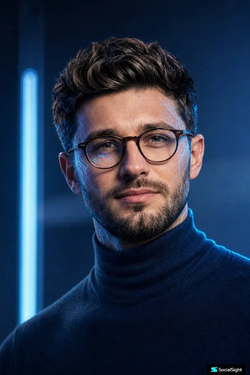 cinematic ultra-realistic portrait of a modern intellectual