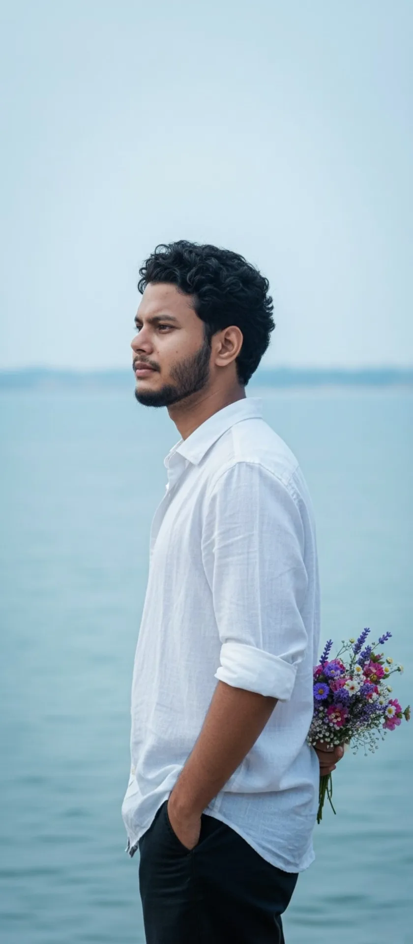Quiet Contemplation by the Water