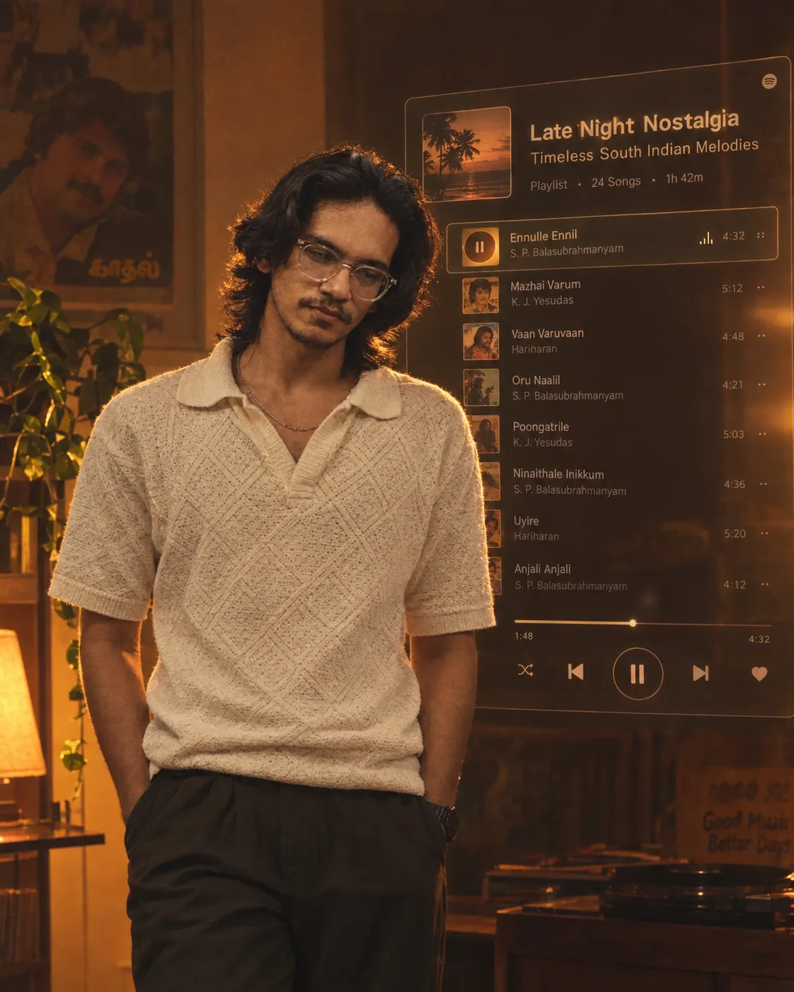 ♫Late Night Nostalgia Timeless South Indian Melodies - A Cinematic 1990s Mood