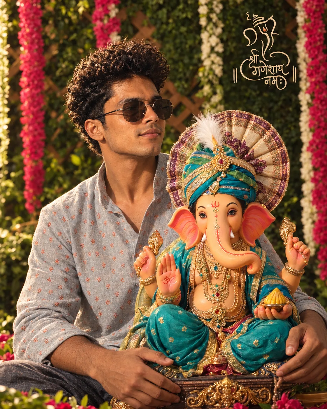 Create a high resolution photorealistic indian festive portrait