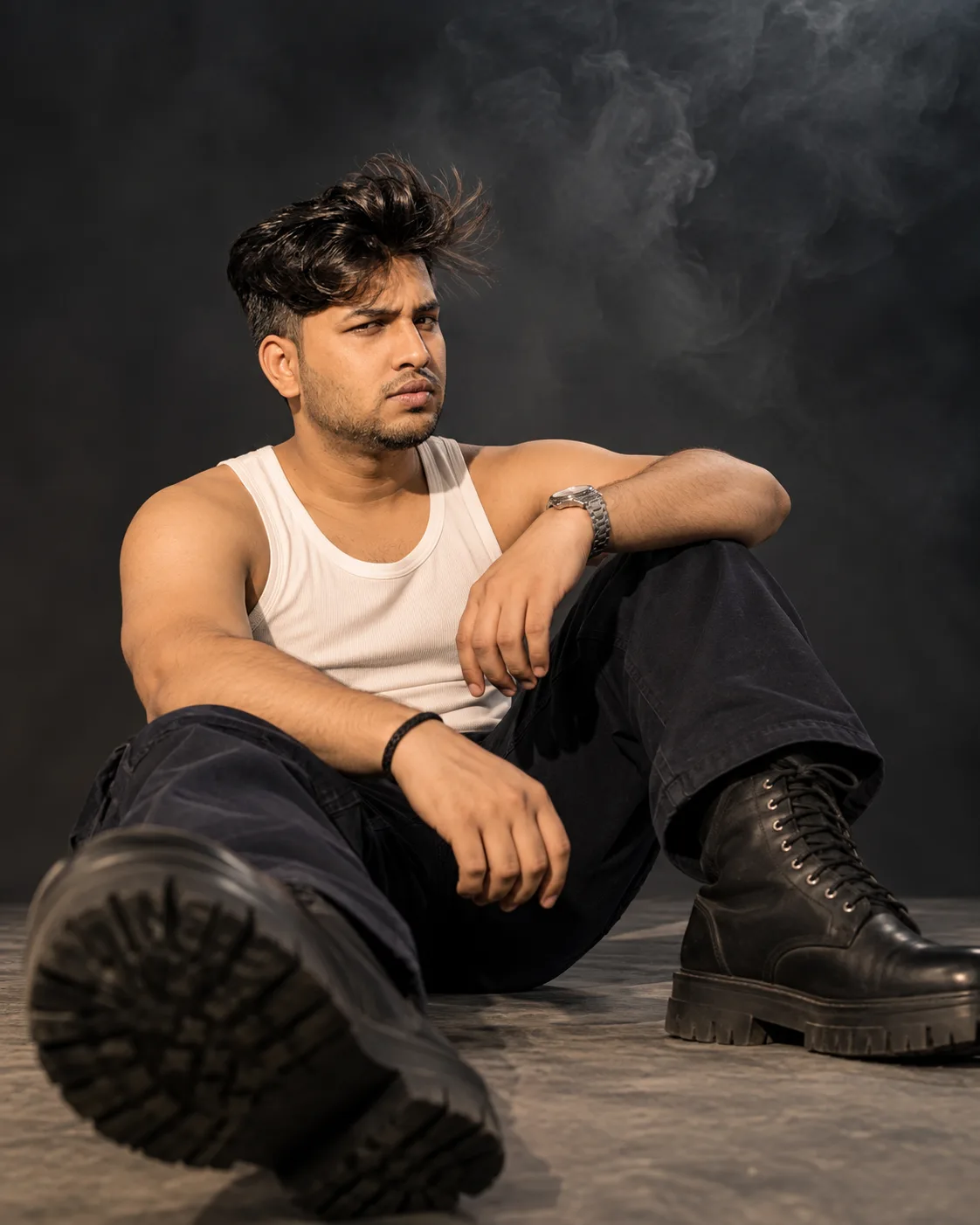 Dark Studio Streetwear Portrait