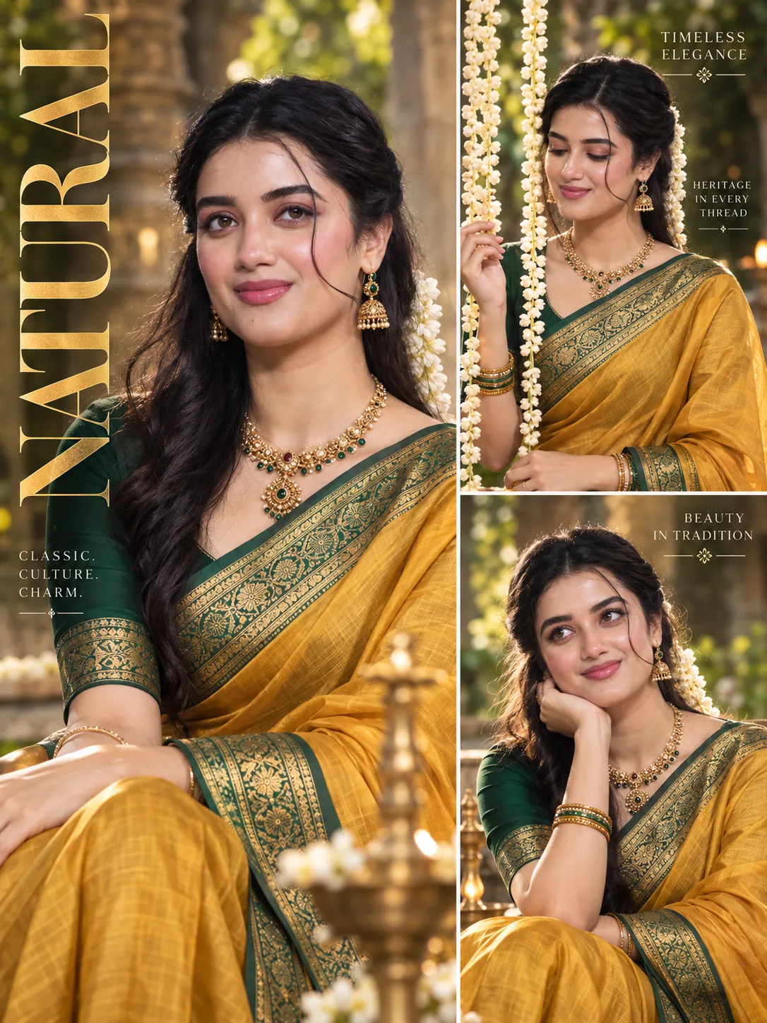 ultra premium south indian saree editorial campaign