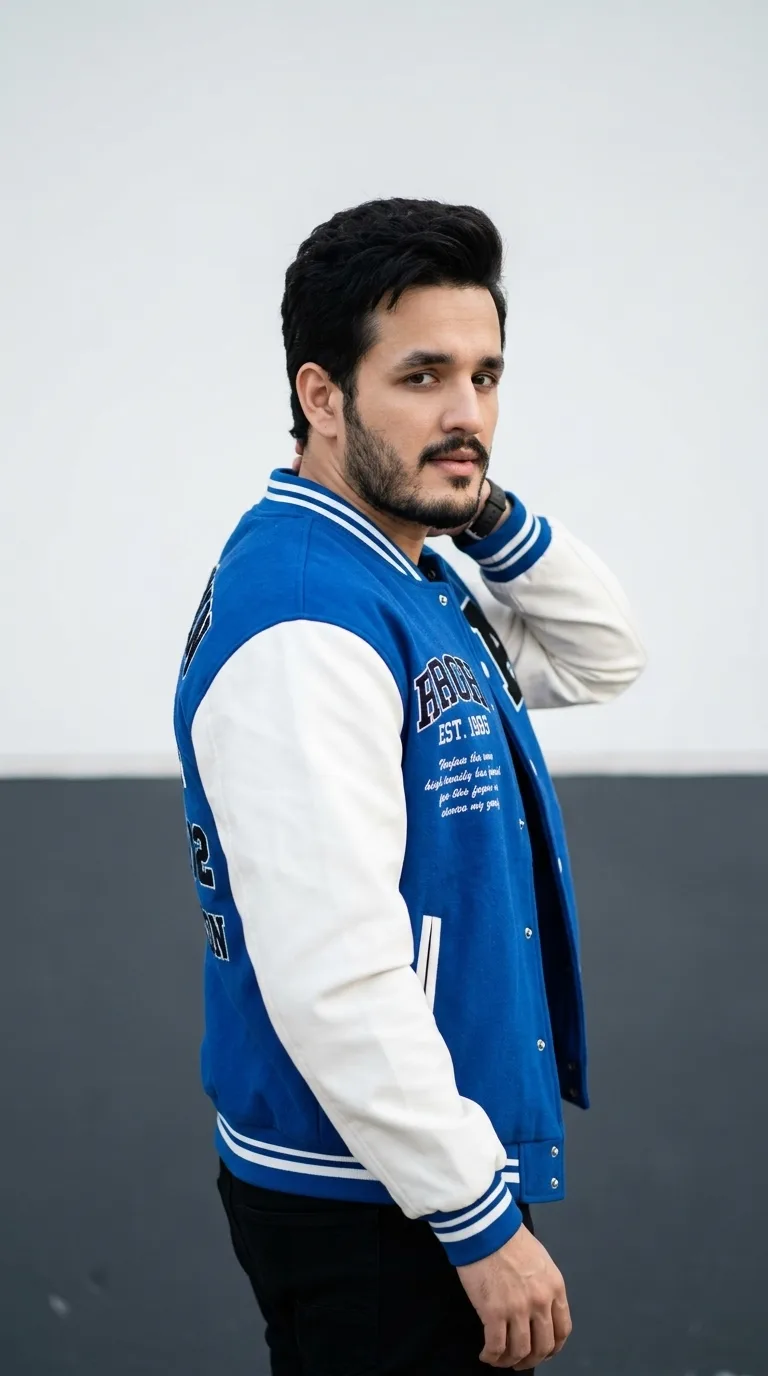 BOYS STYLISH BLUE JACKET PORTRAIT