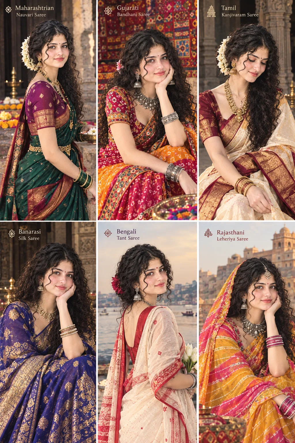 Six Drapes, One Soul — The Essence of Incredible India