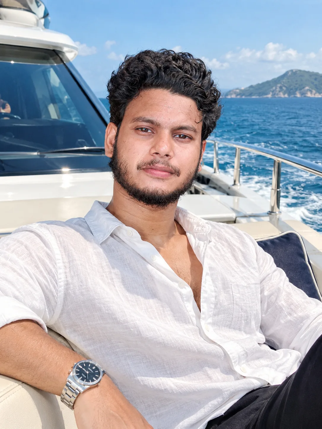 Cinematic Sunset Yacht Portrait