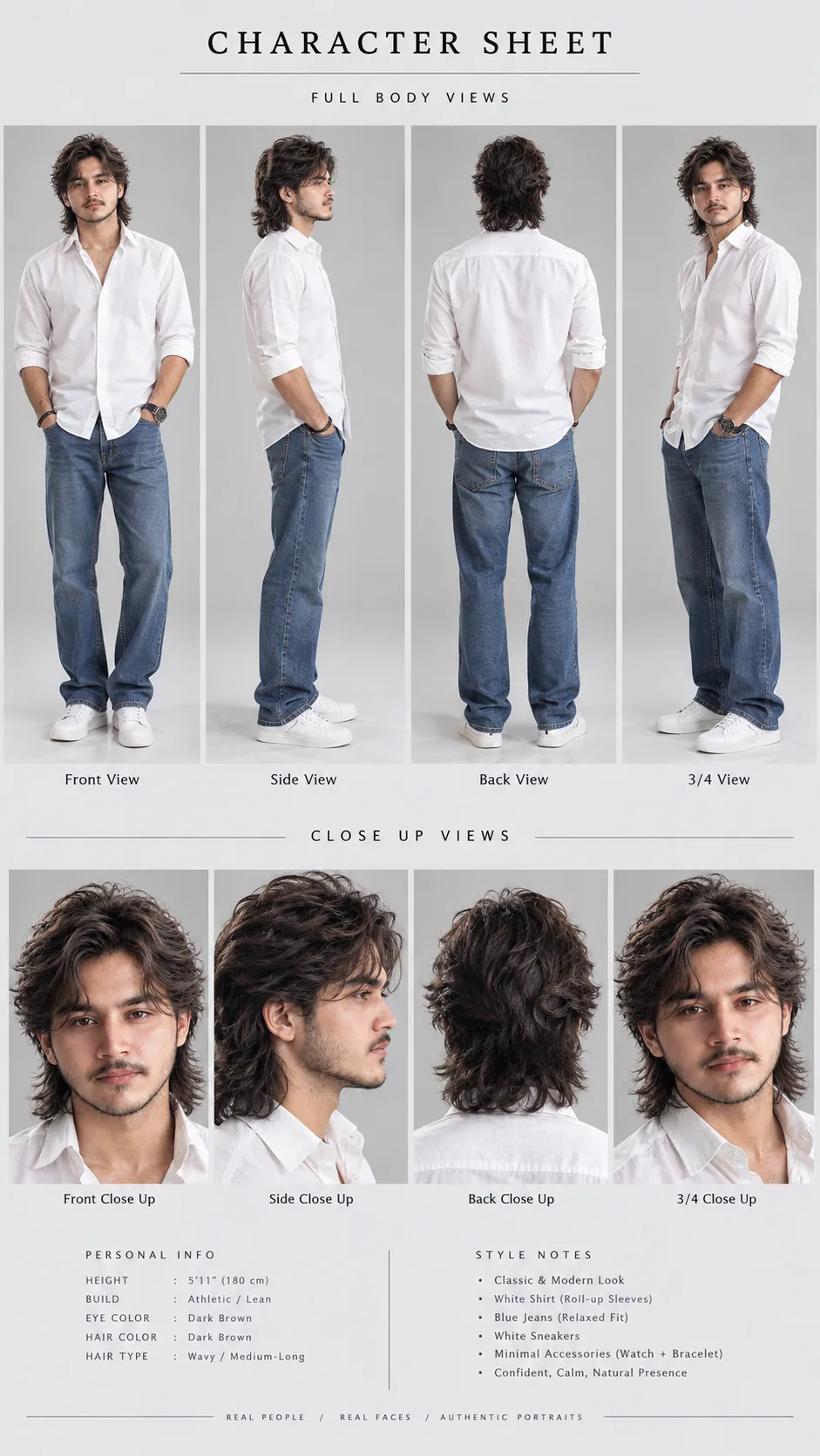 CHARACTER SHEET — Professional Model Reference