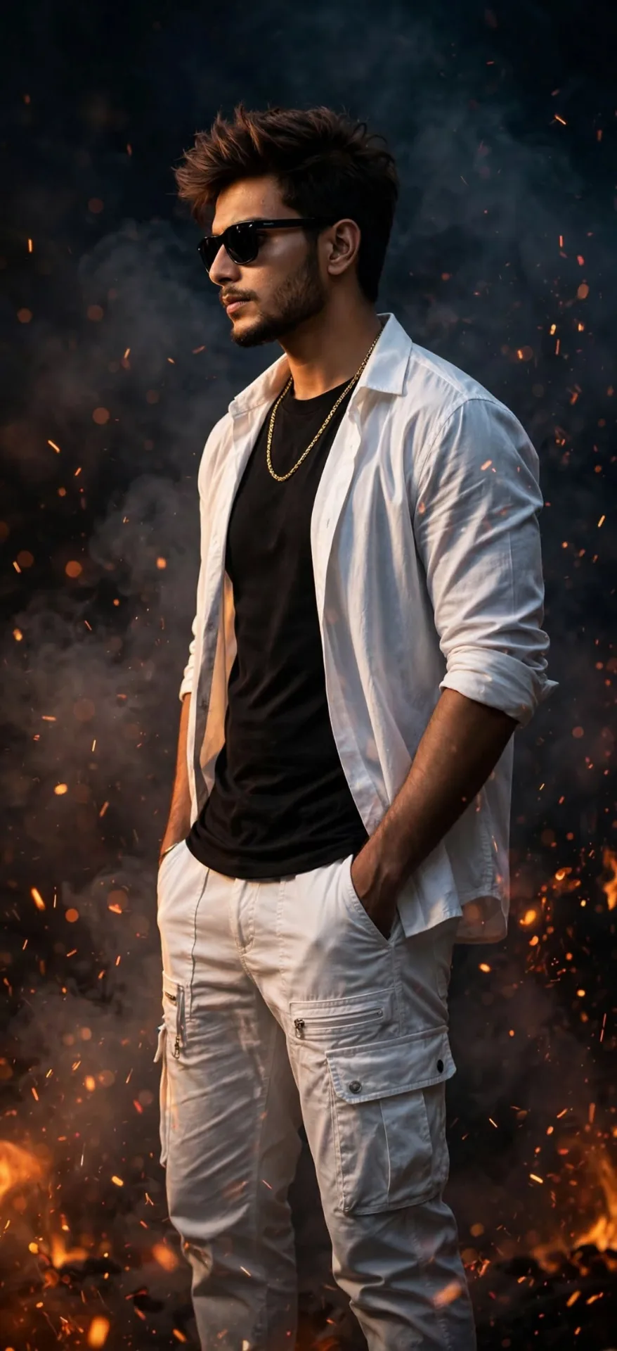 Cinematic Swag Walk - Smoke & Sparks Attitude Portrait
