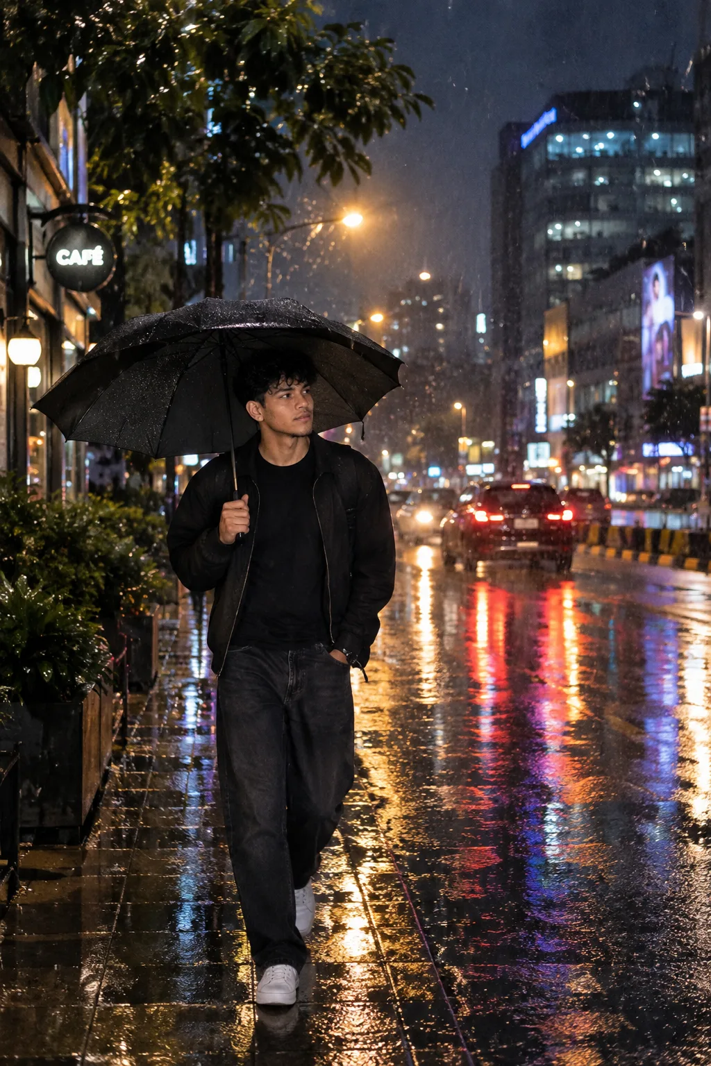 Cinematic Rainy Street