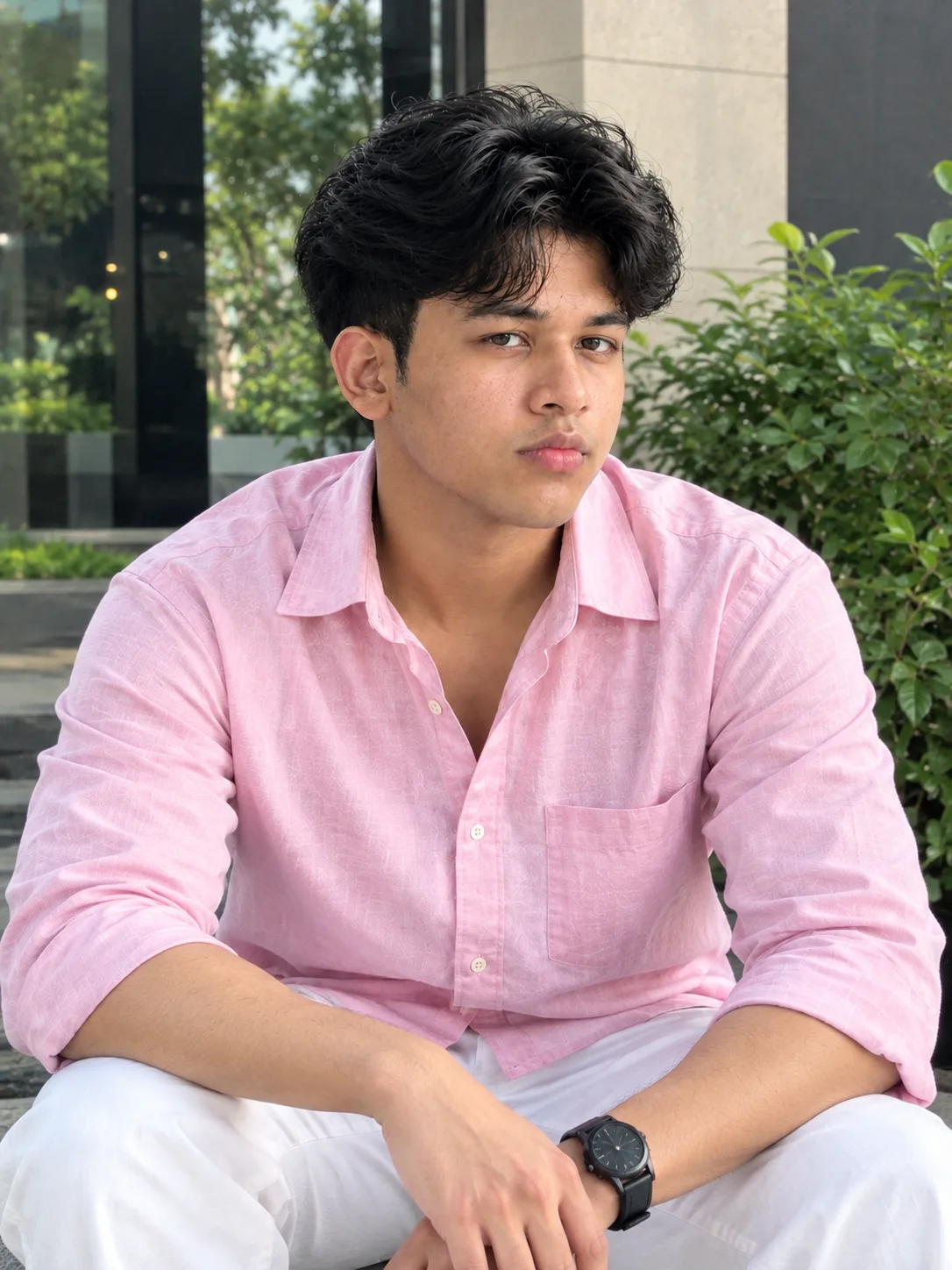 Pink Vibes, Calm Eyes | Outdoor Portrait