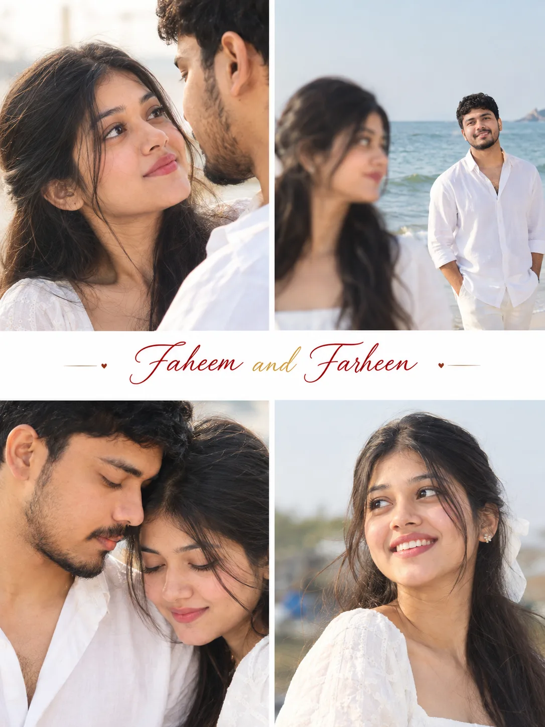 Ultra realistic cinematic beach portrait of a romantic couple