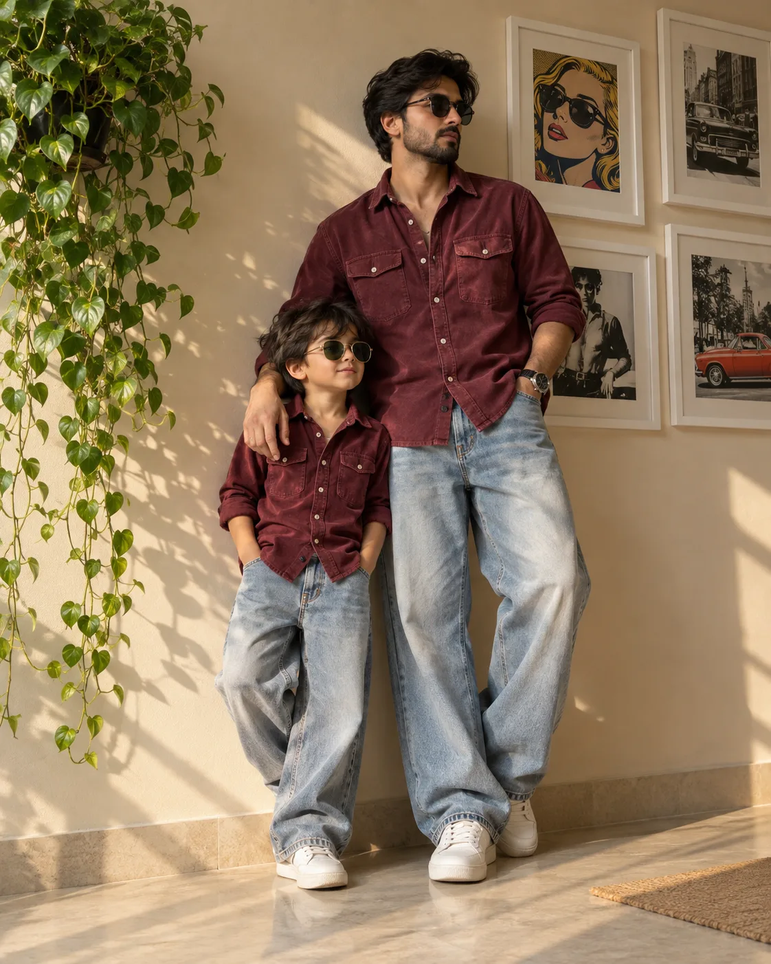 Father -son duo portrait