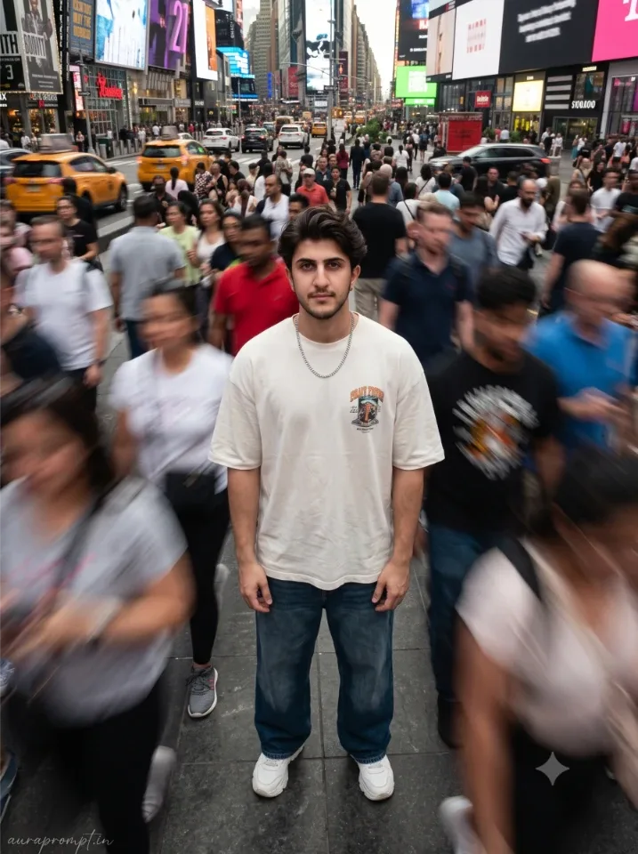 Times Square Motion Crowd Prompt