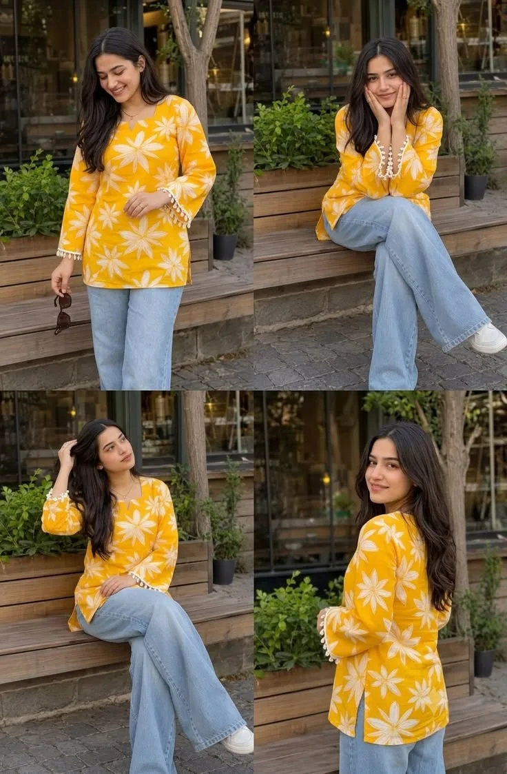 Yellow Kurta Aesthetic 🌼