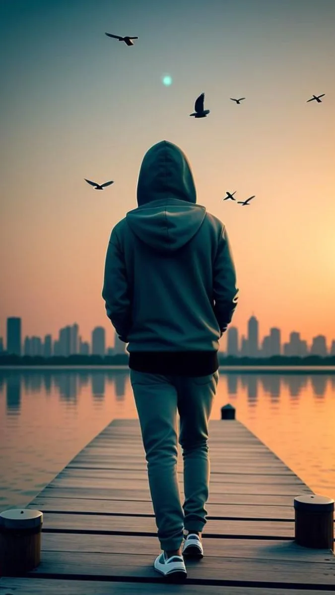 Cinematic Solitude at Sunset
