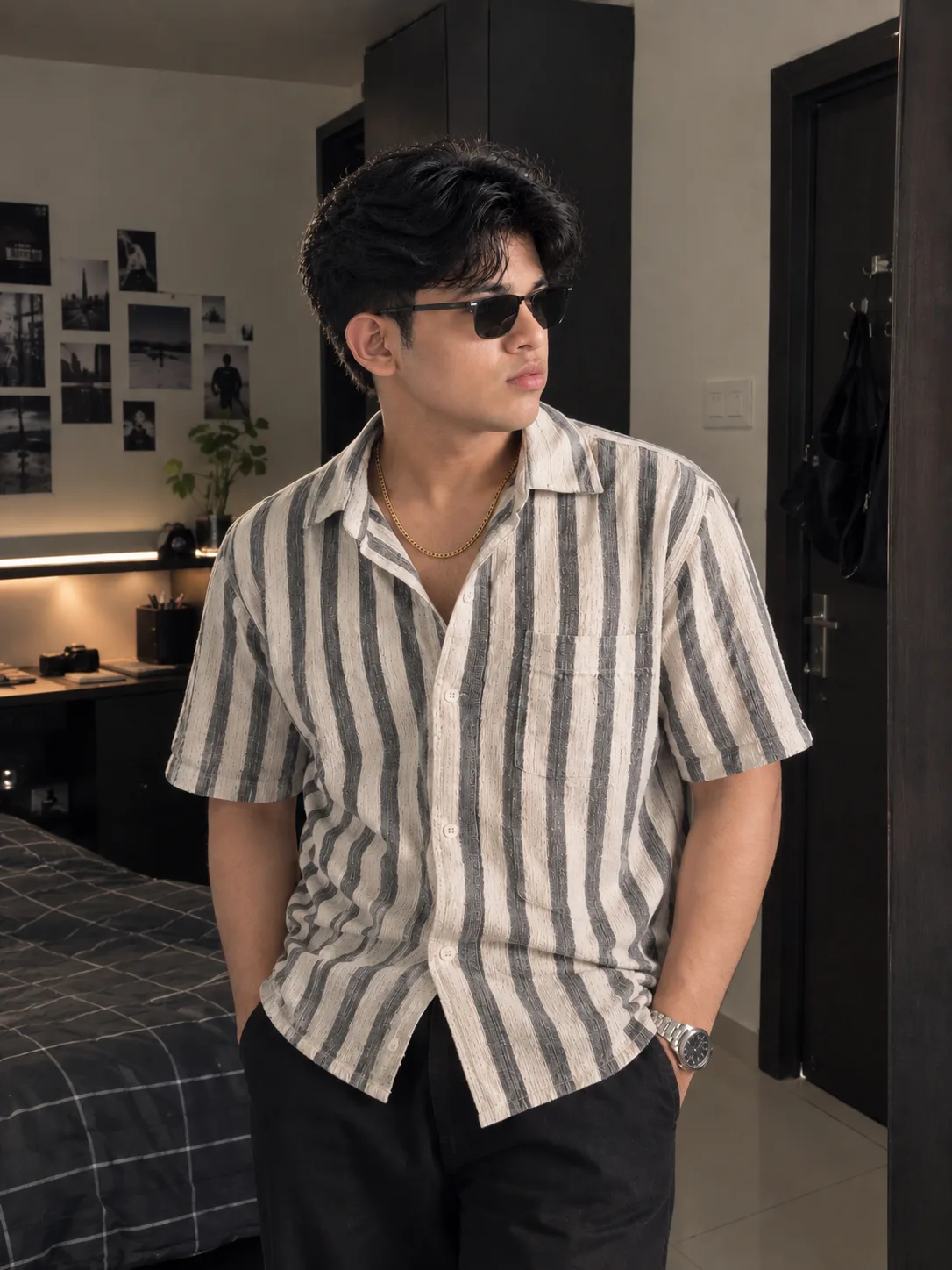 Title: Urban Vibes — Stylish Outdoor Portrait