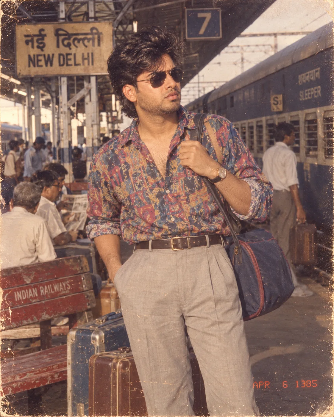 Waiting for the Train in 1985 | A Vintage Indian Memory