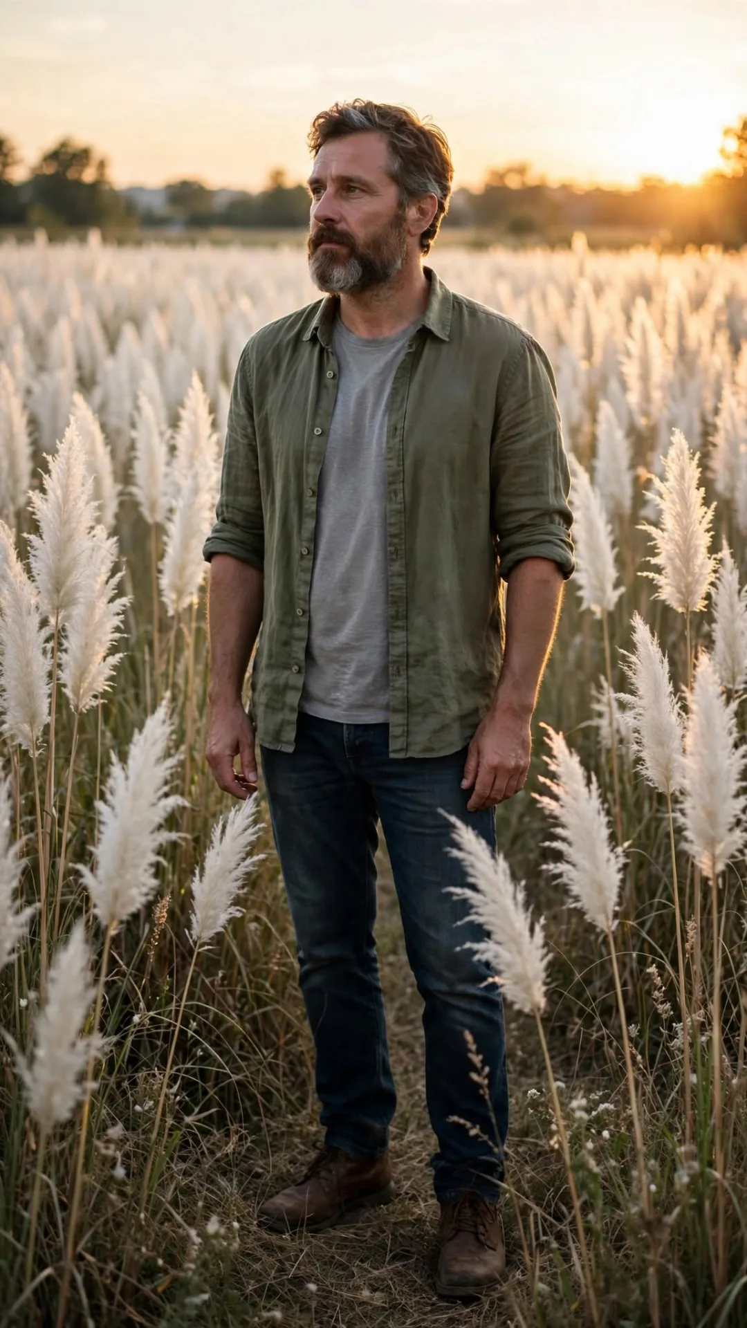 White Kash Field Portrait Prompt - Nature Outdoor