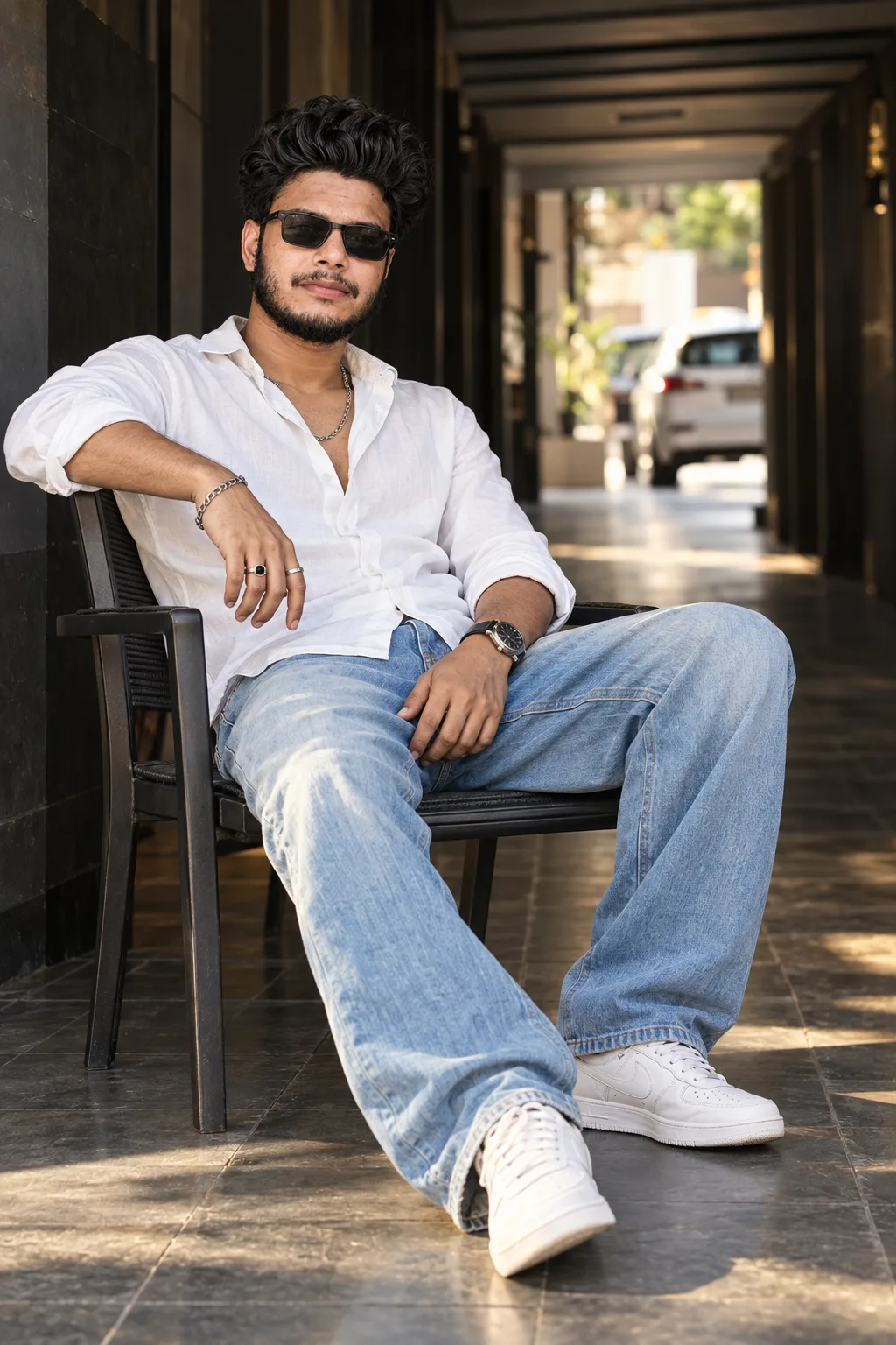 Luxury Corridor Casual Portrait