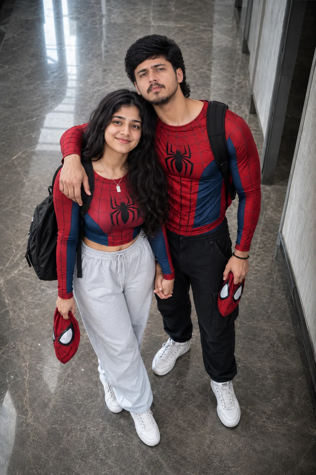 Spider-Man Couple Campus Selfie