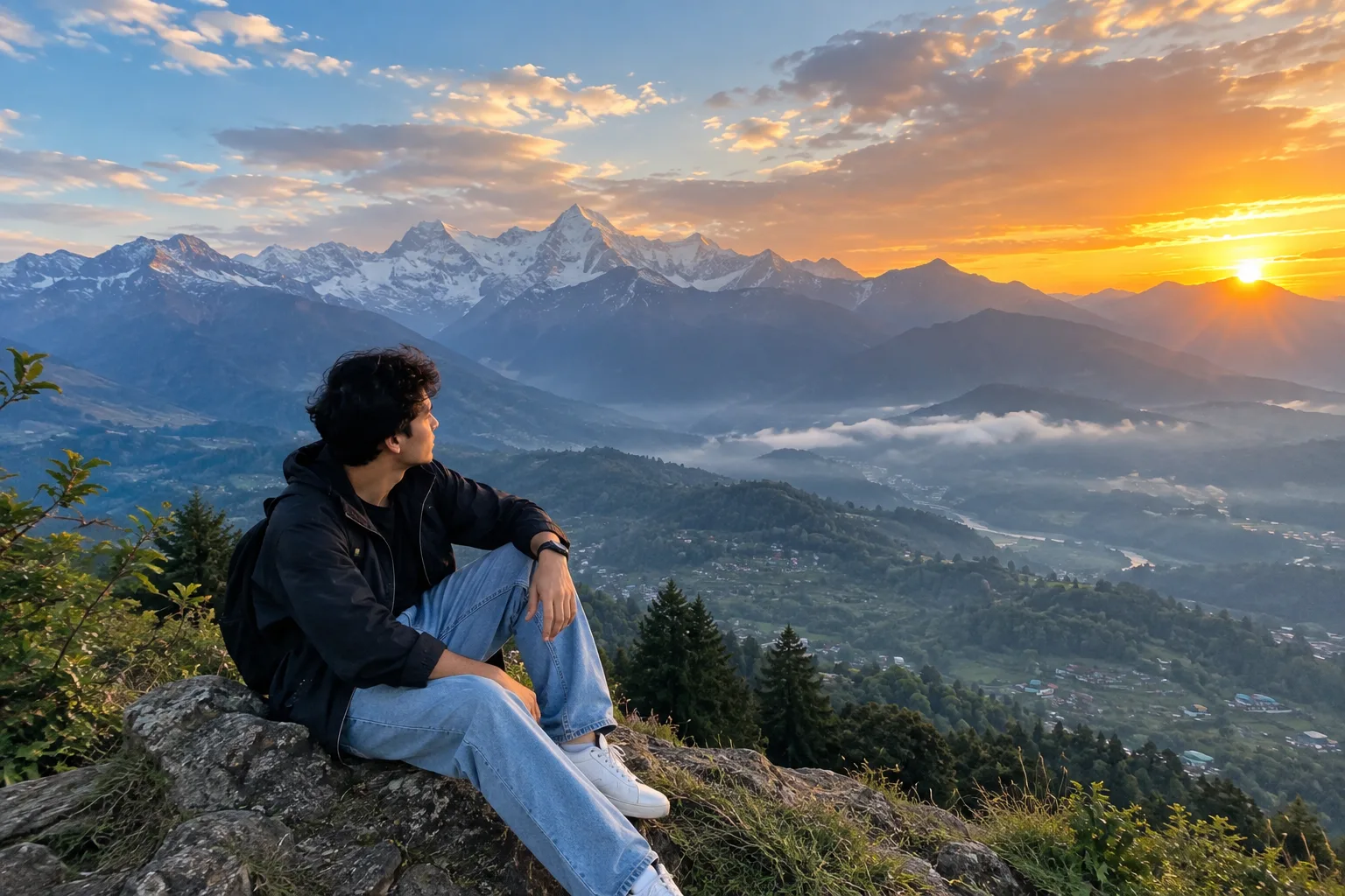 Cinematic Mountain View