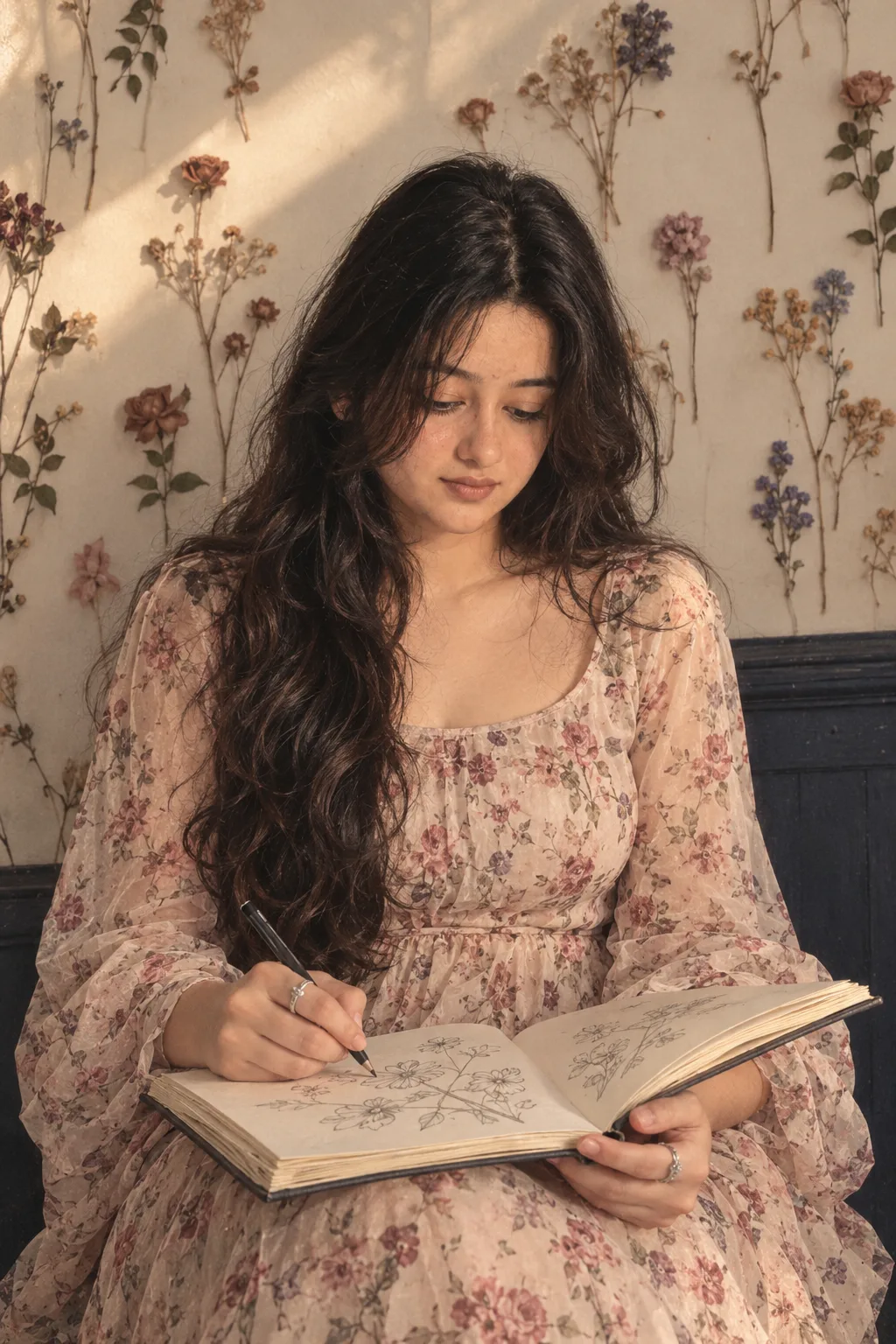 Floral Sketchbook Portrait