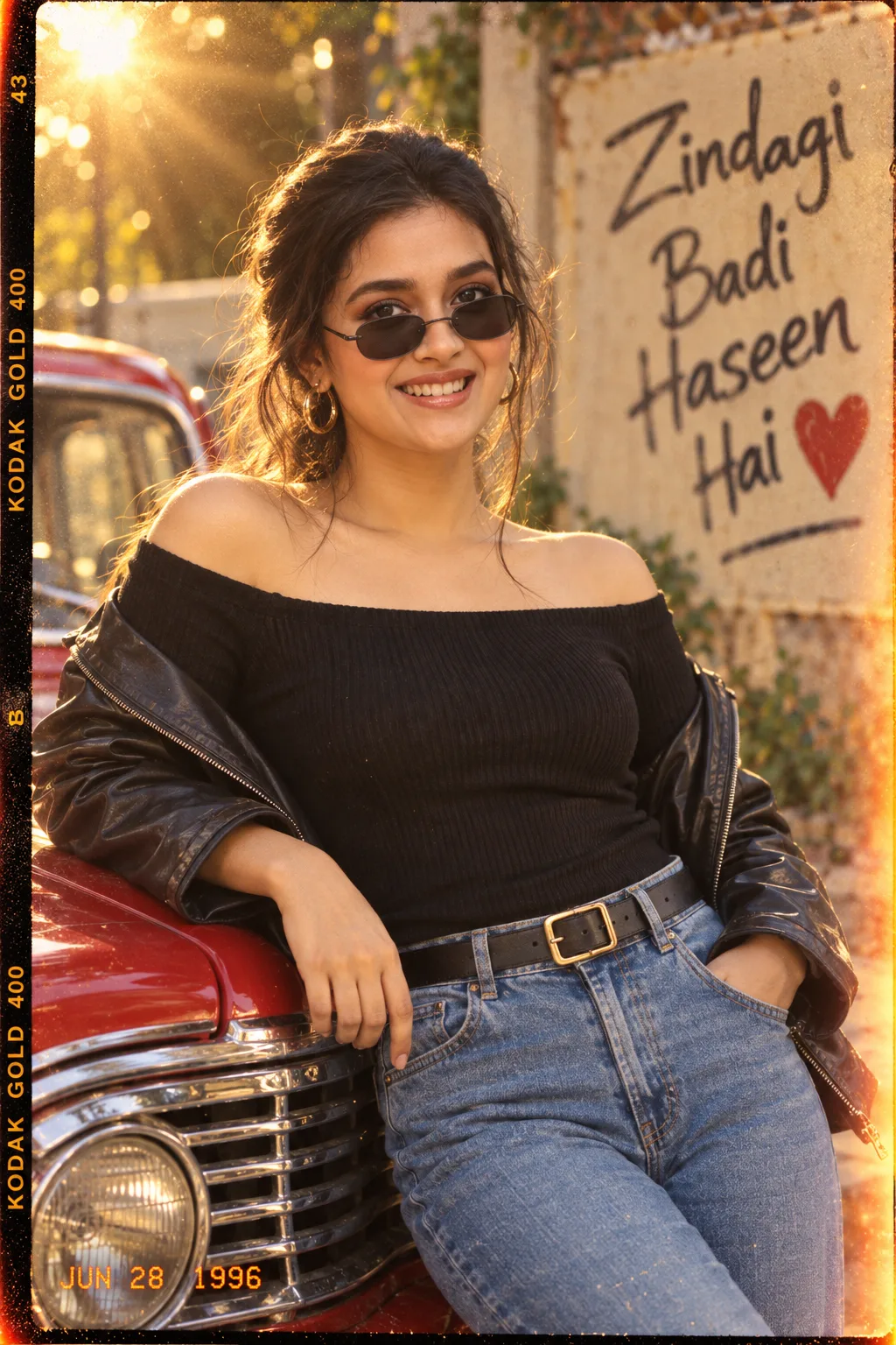 Retro 90s Kodak Girl Aesthetic | Golden Hour Vintage Portrait