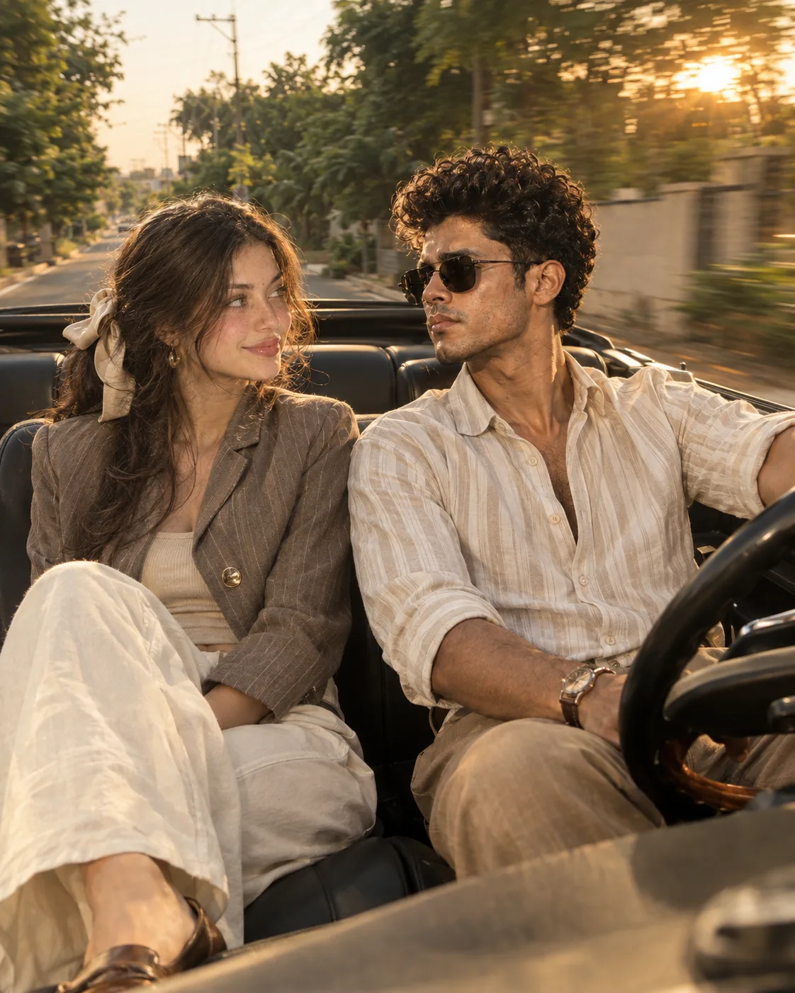 Ultra realistic lifestyle portrait of a couple enjoying a relaxed