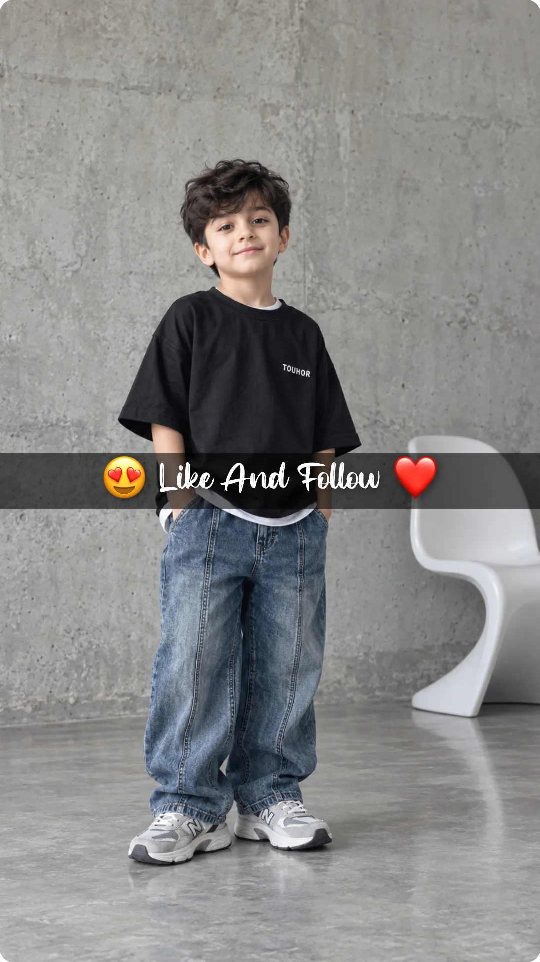 Minimalist Kids Streetwear Lookbook Prompt