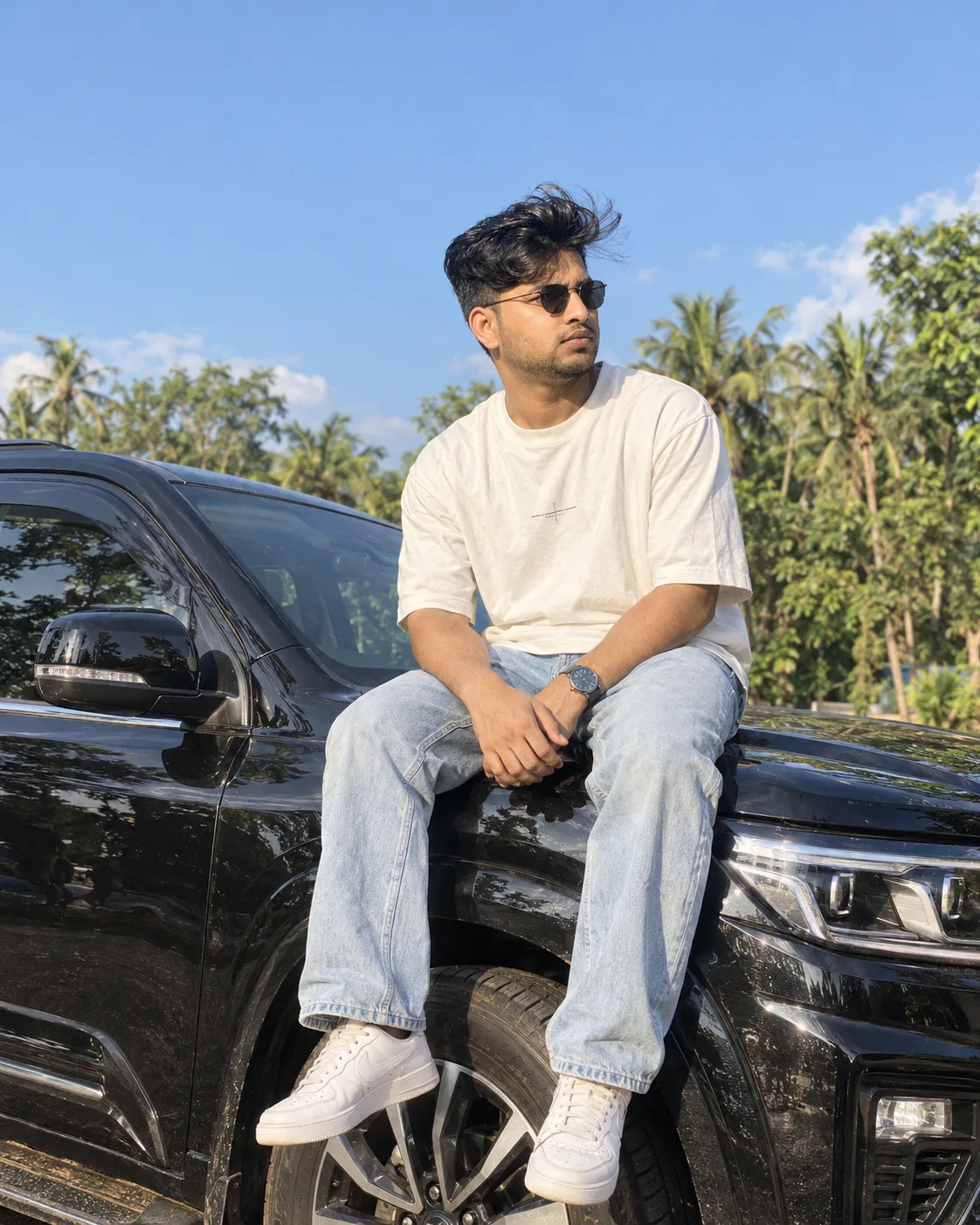 Casual Car-Side Portrait