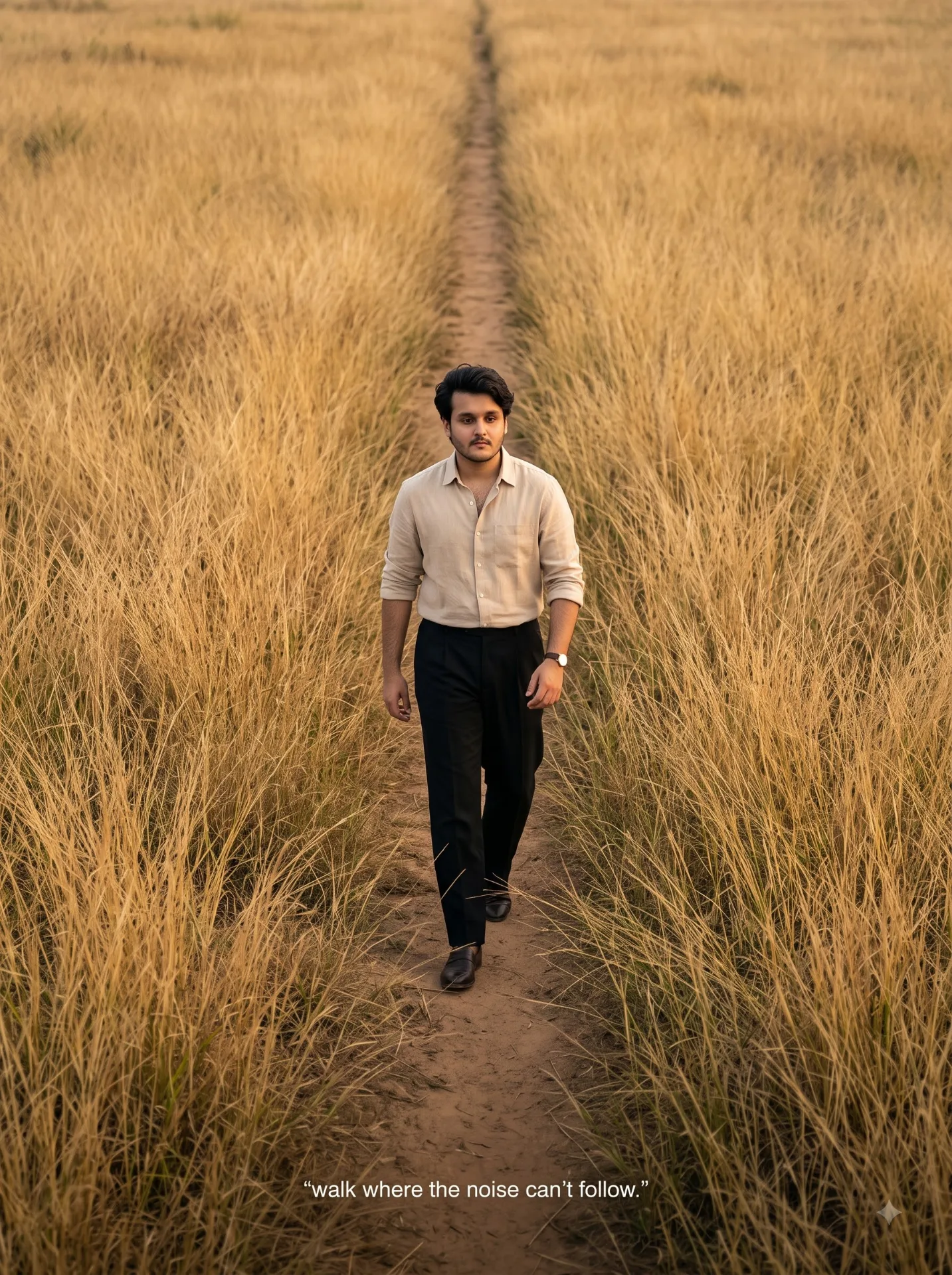 Premium walking image prompt