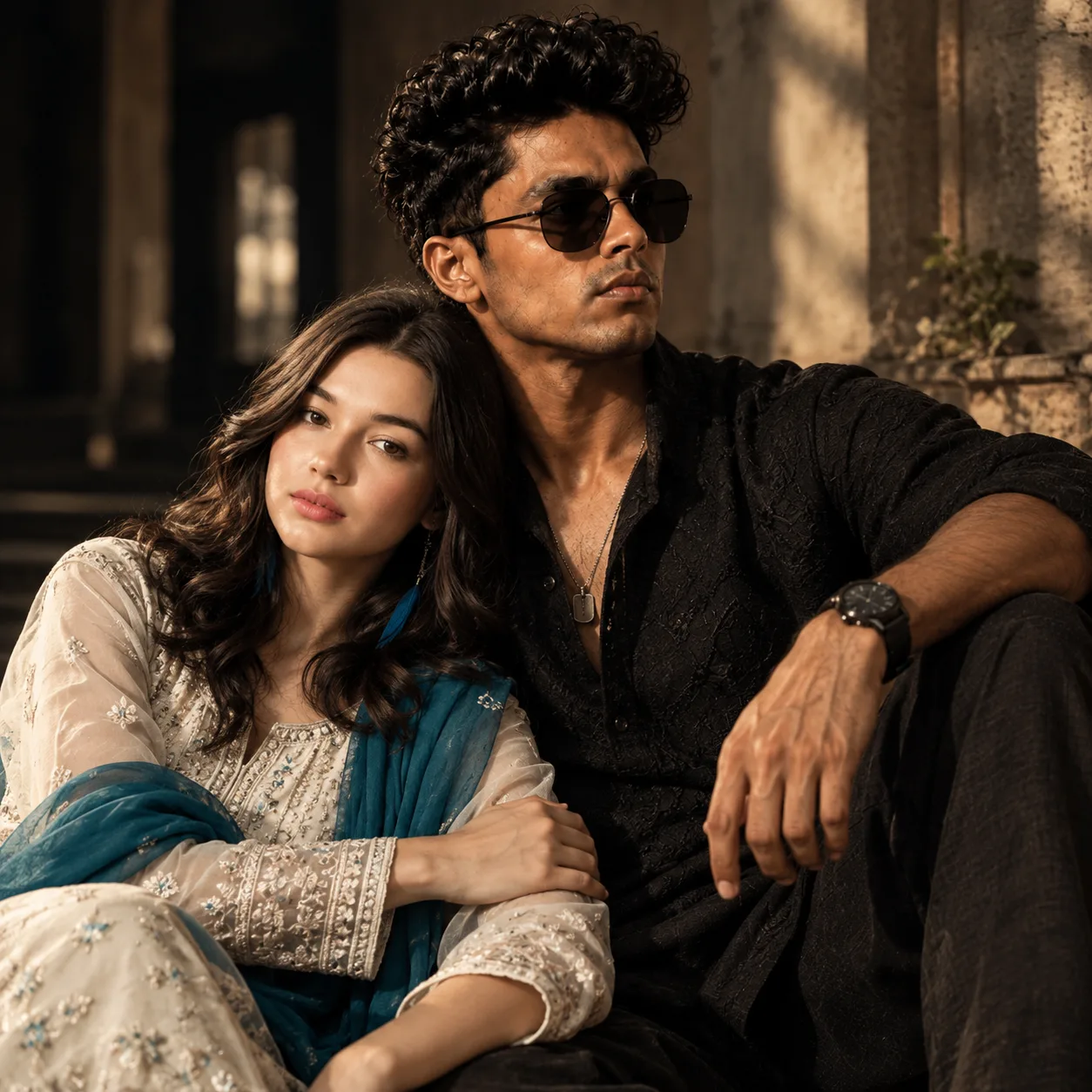 South Asian couple portrait