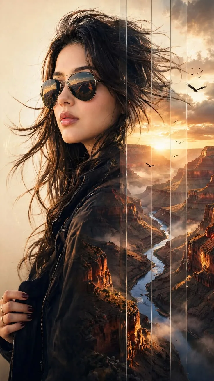 Double Exposure Landscape Portrait