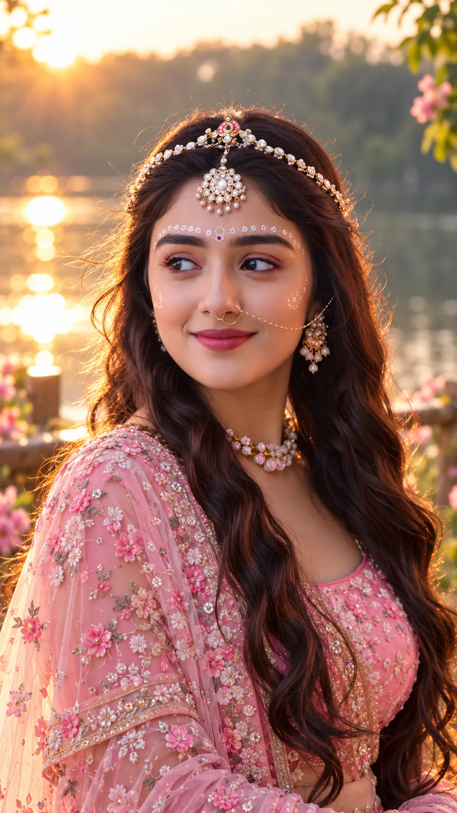 Ethereal Golden Hour 🌸✨ | Dreamy Traditional Indian Portrait