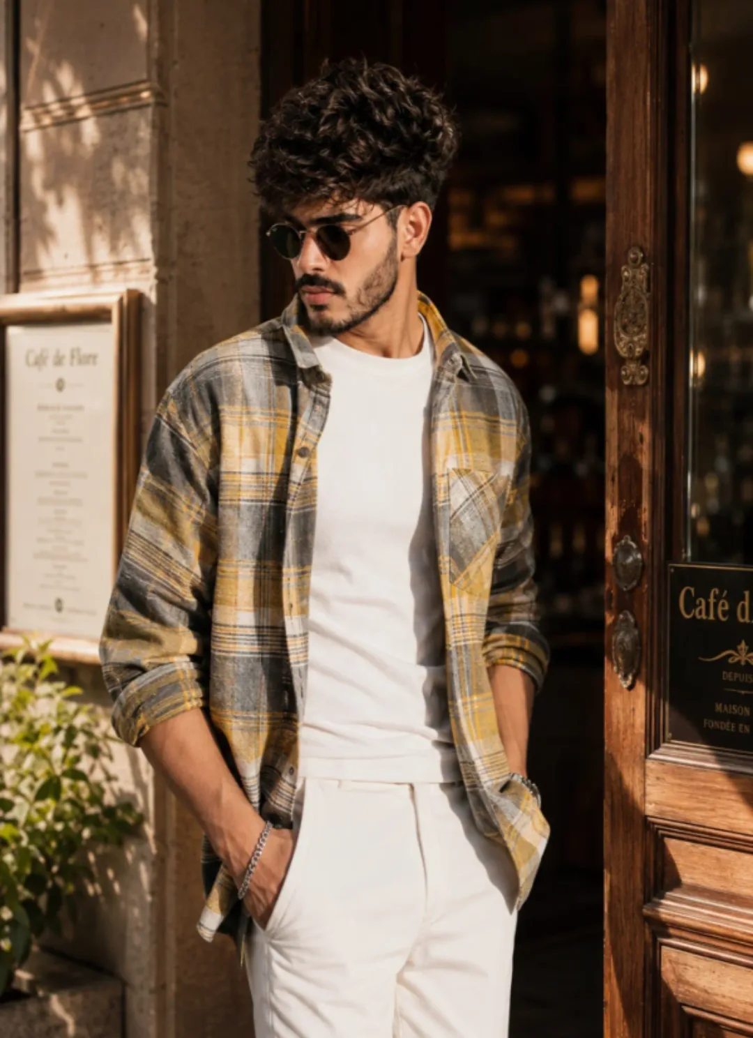 Luxury Café Look | Men’s Fashion & Aesthetic Style”