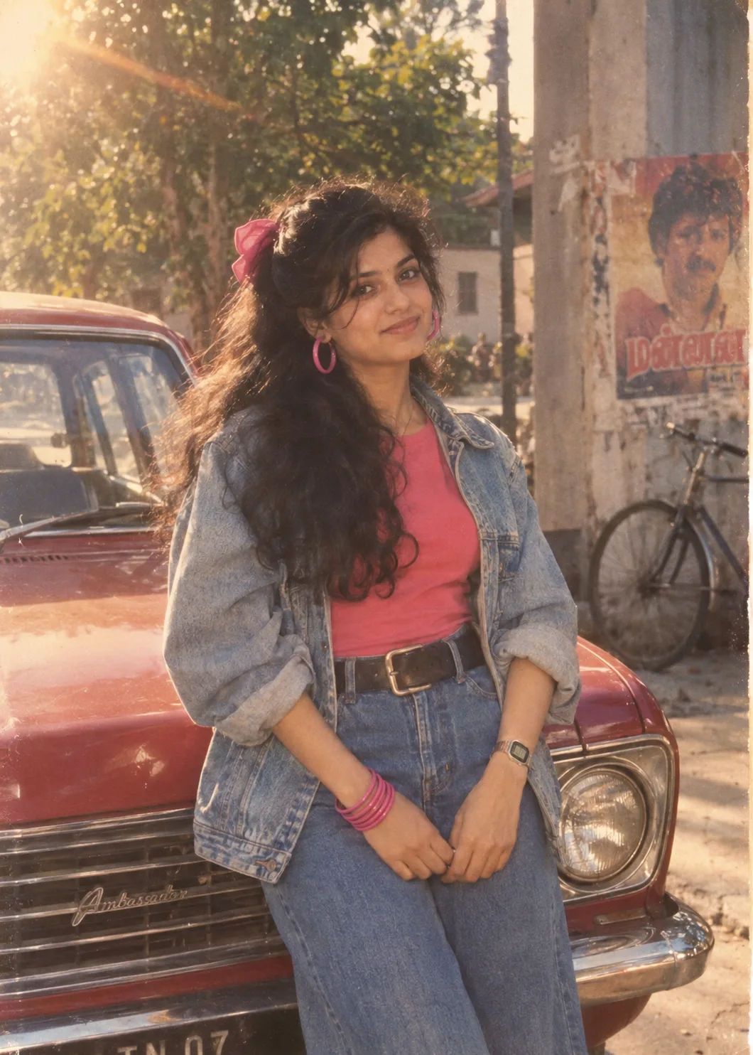 Ultra realistic cinematic 1980s style photograph