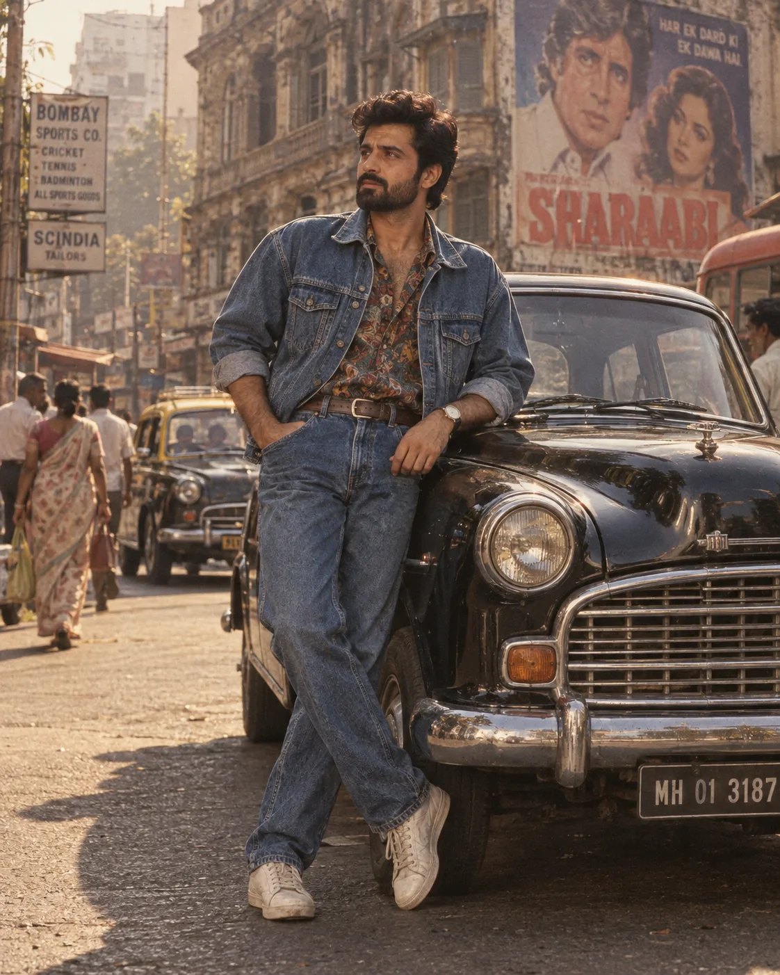 Vintage 80s Indian Cricket — Cinematic Portrait Prompt