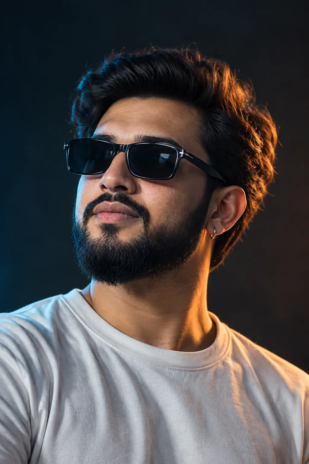 Cinematic Two Tone Close-up Portrait