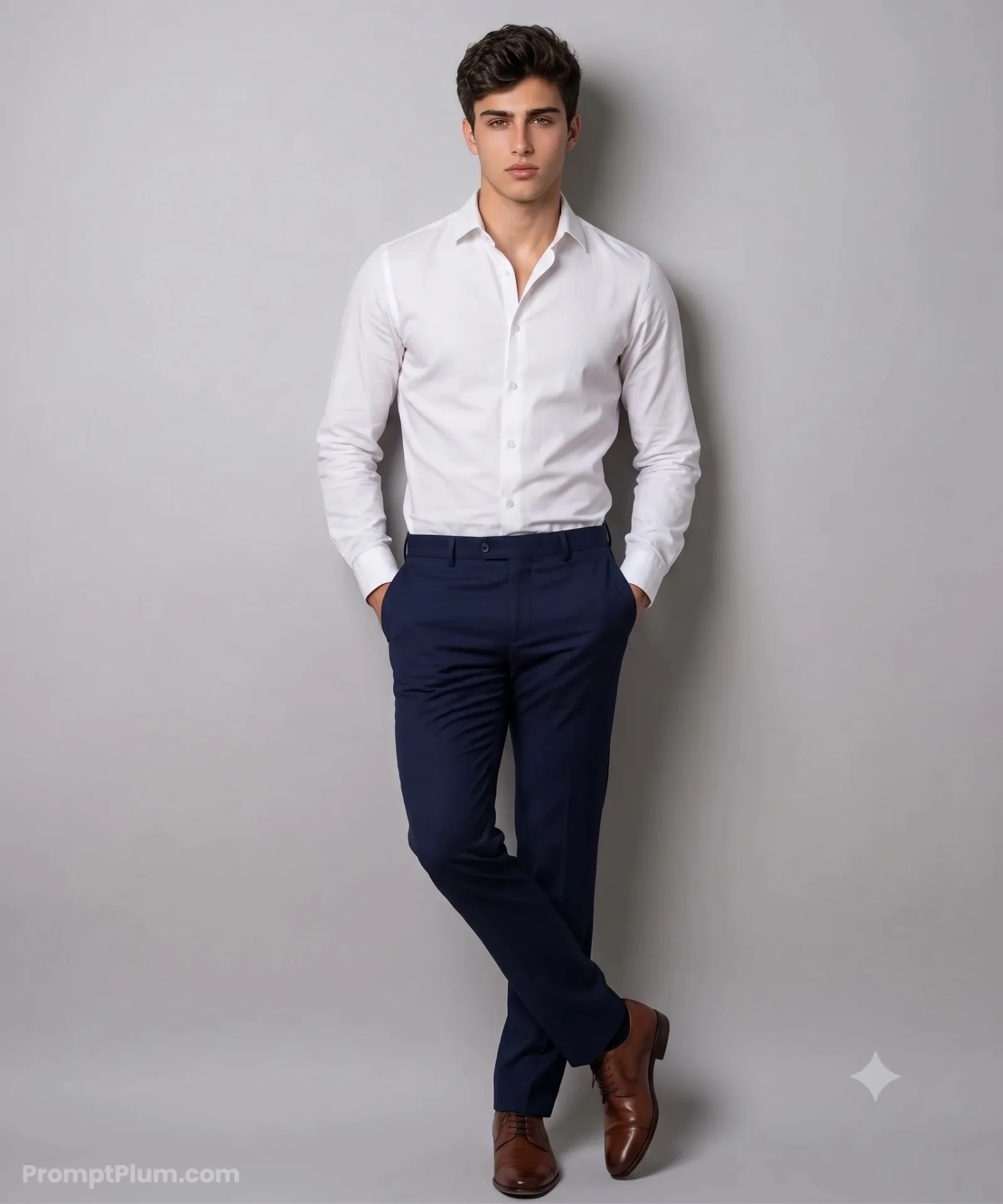 Casual and confident.