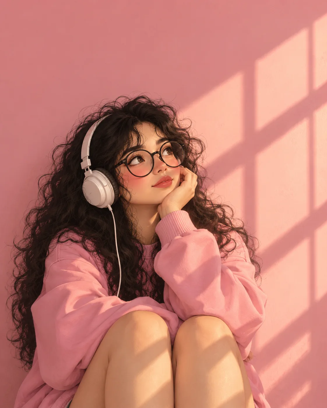 Ultra realistic cinematic cartoon style portrait of a cute girl