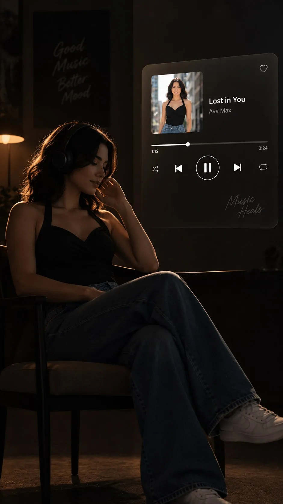 Music-listening Ai Portrait