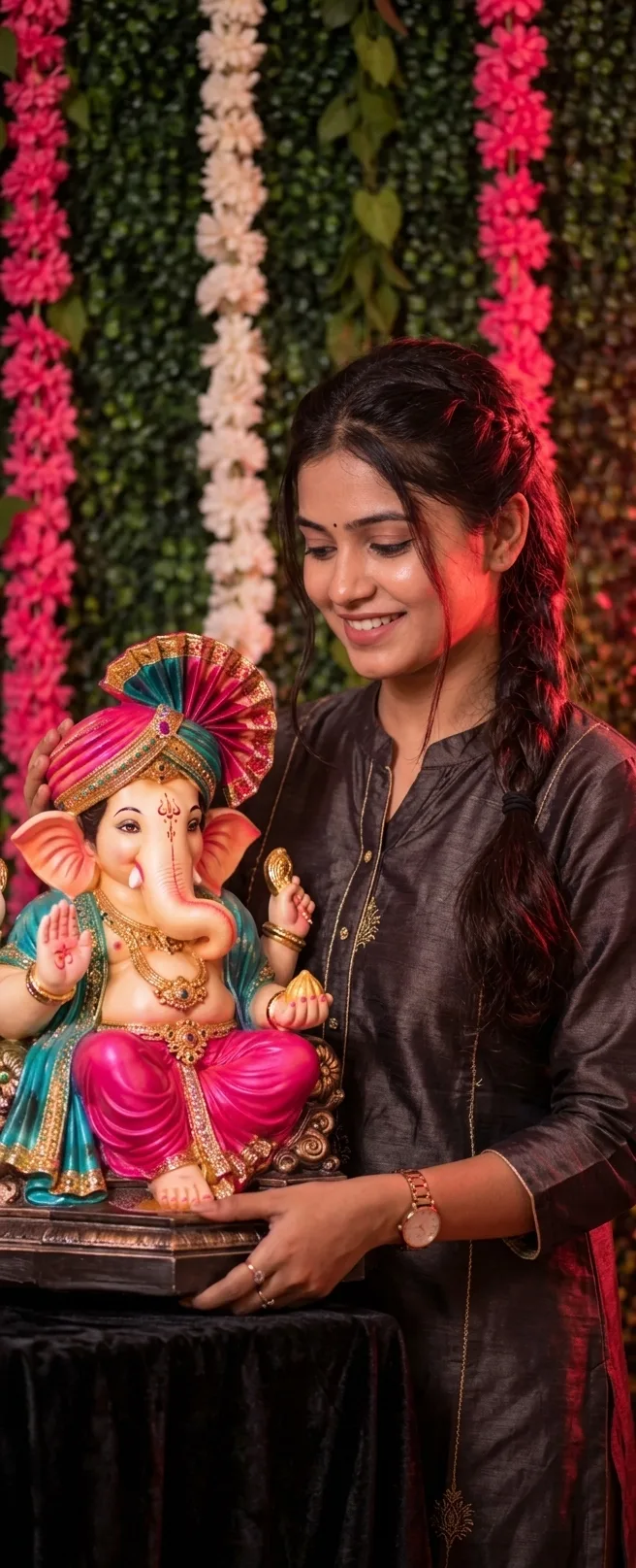 Divine Blessings with Ganpati Bappa 🌺🙏 | Festive Moments