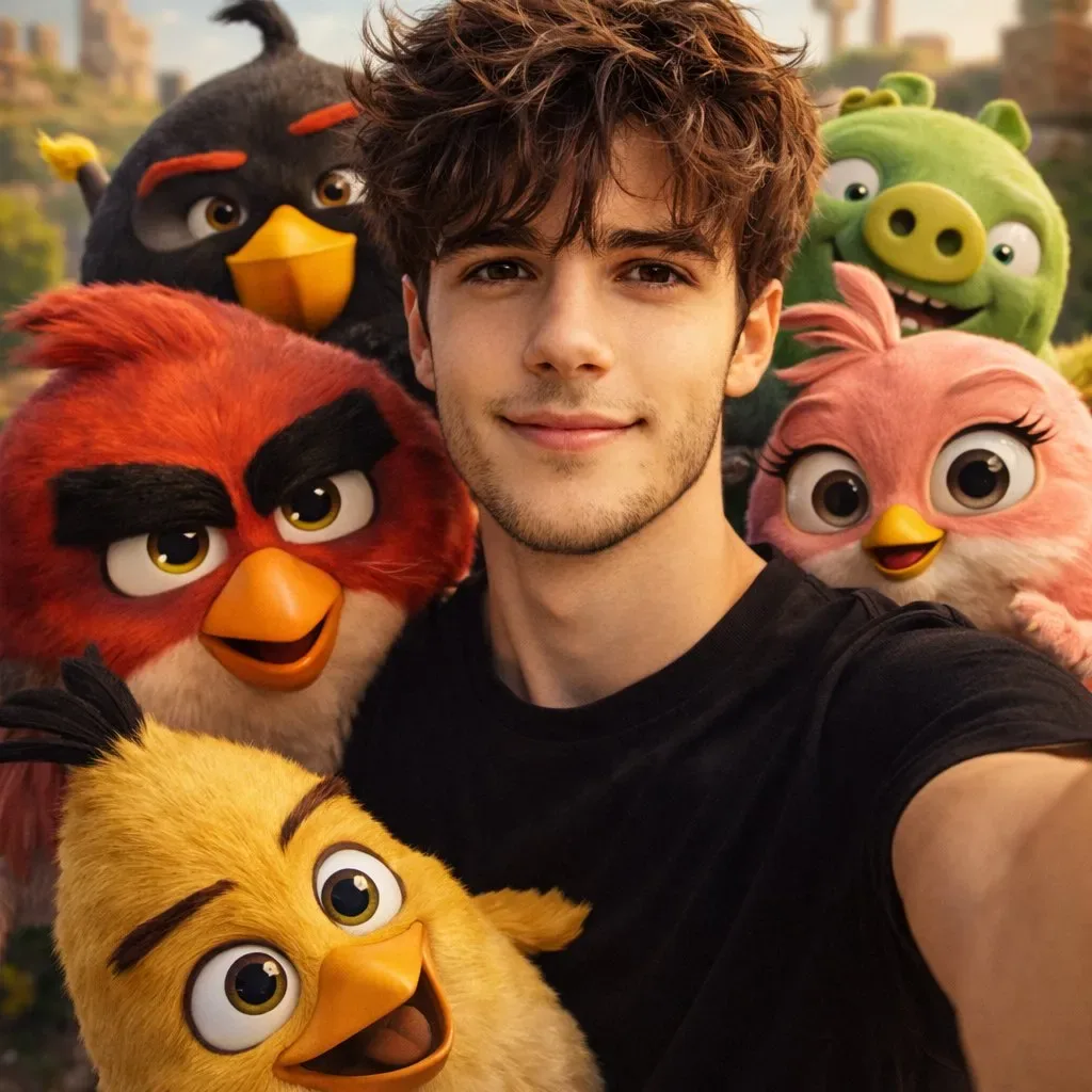 Selfie with angry birds