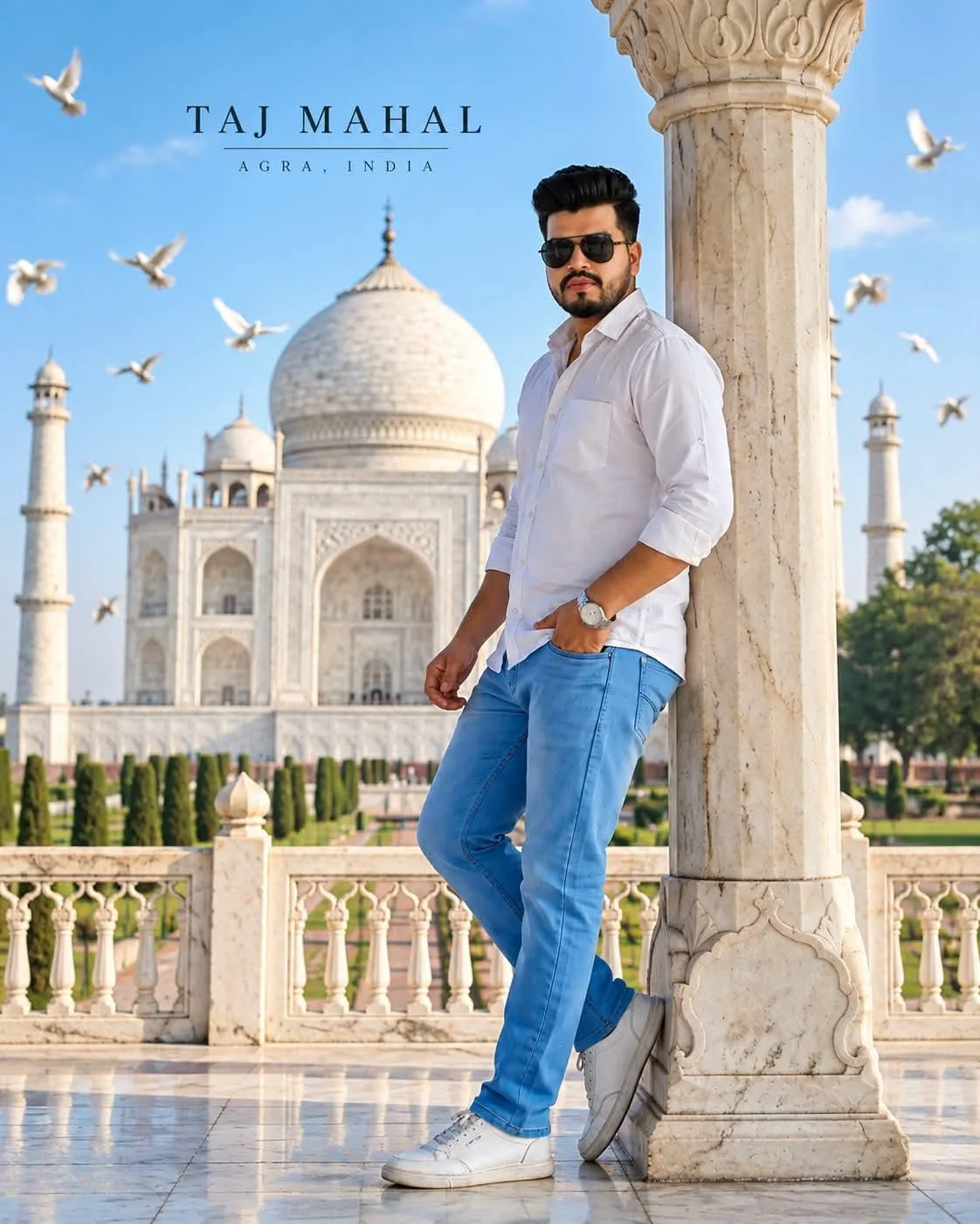 Cinematic Portrait At Taj Mahal