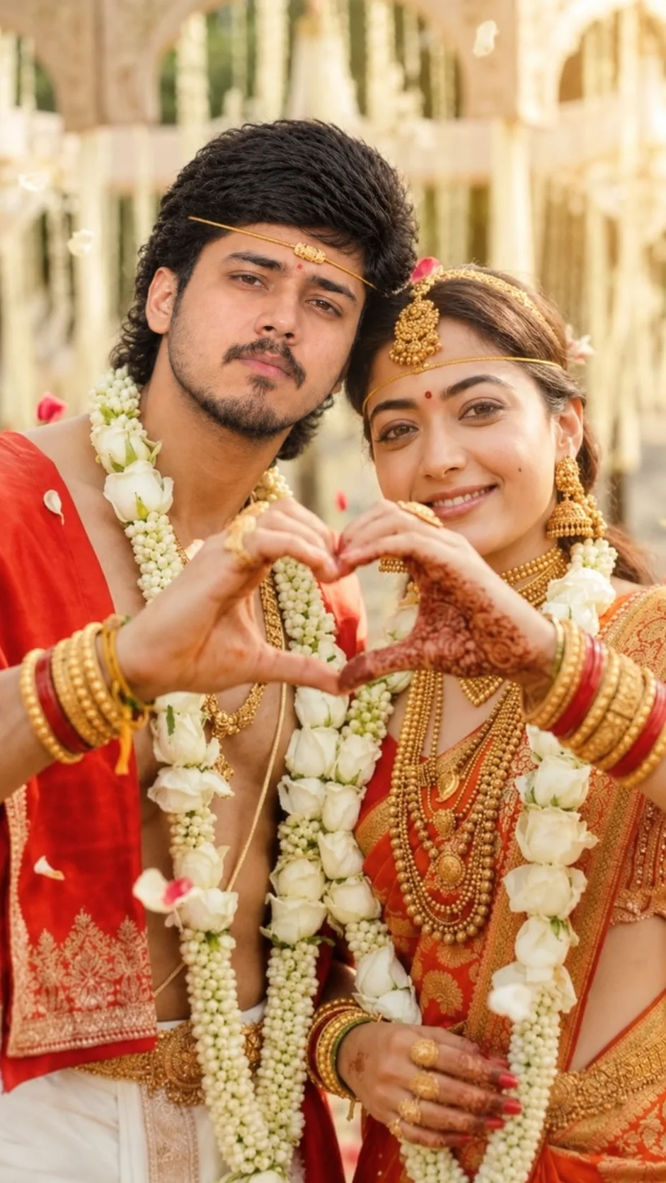 Eternal Wedding Love – Traditional Indian Couple Portrait